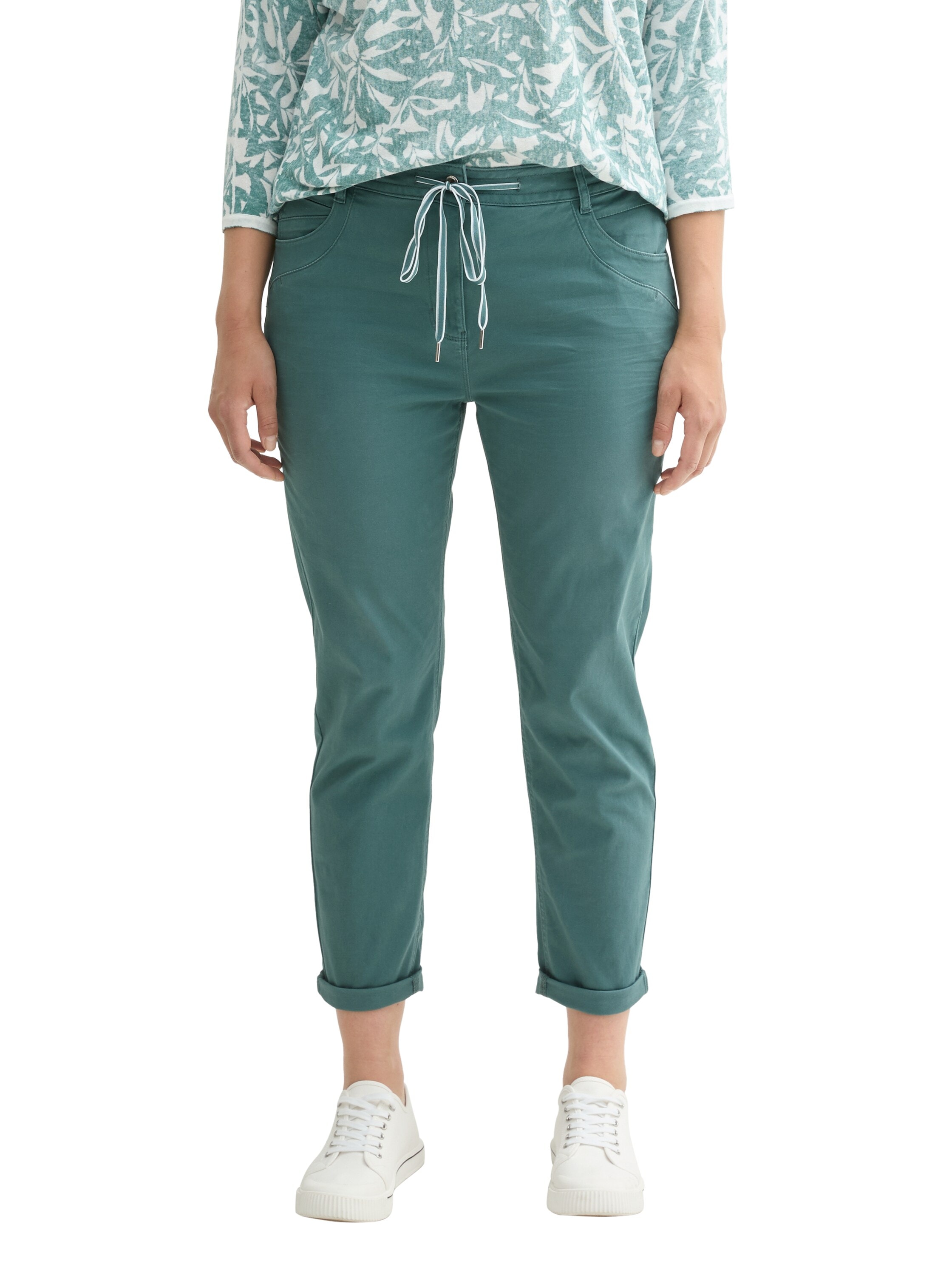 TOM TAILOR PLUS Jogger Pants, im 5-Pocket-Stil mit Stretch und Bindeband