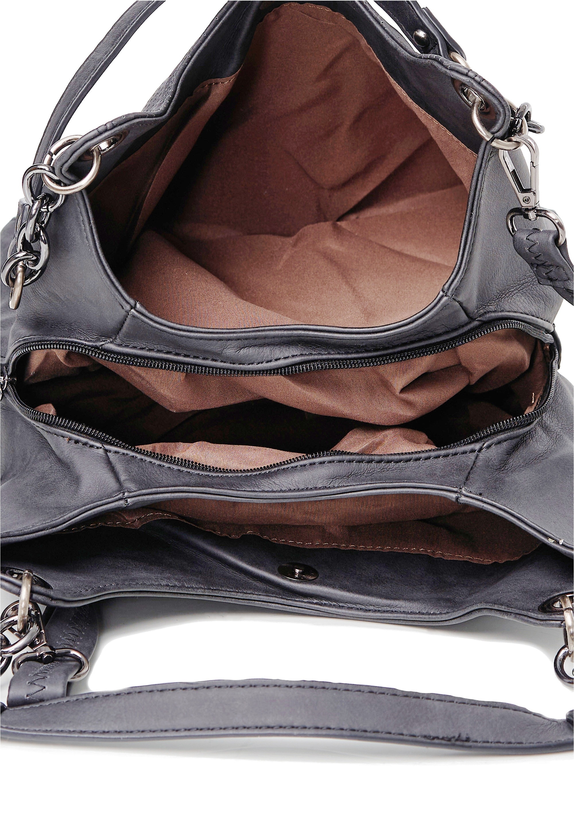 Harpa Schultertasche mit aufwendigen Tragegriffen und feinem Lasercut