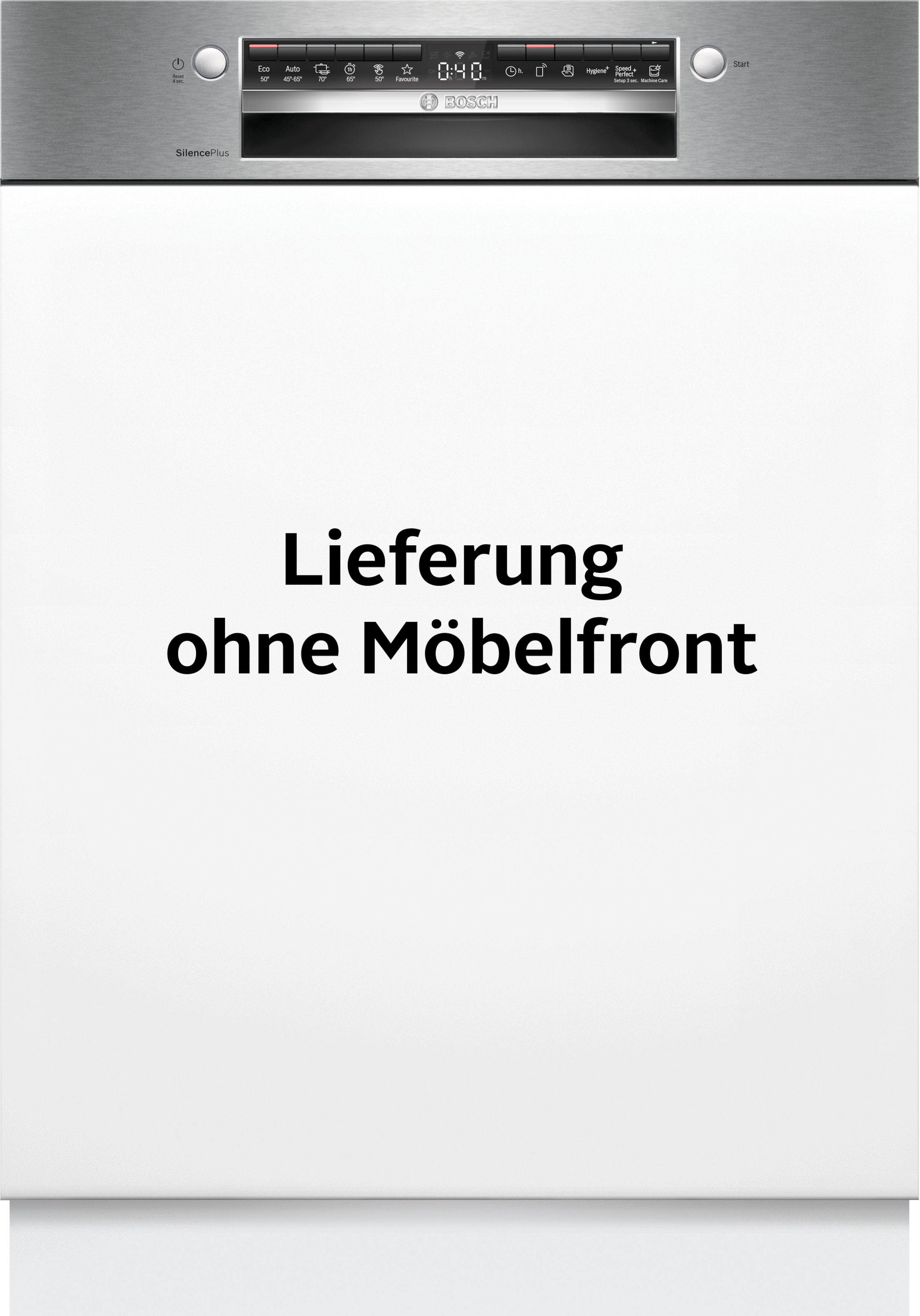 BOSCH teilintegrierbarer Geschirrspüler Serie 4 "SMI4EVS09E" 14 Maßgedecke Autom. Türöffnung gegen Kondenswasser, VarioFlex-Körbe & Schublade