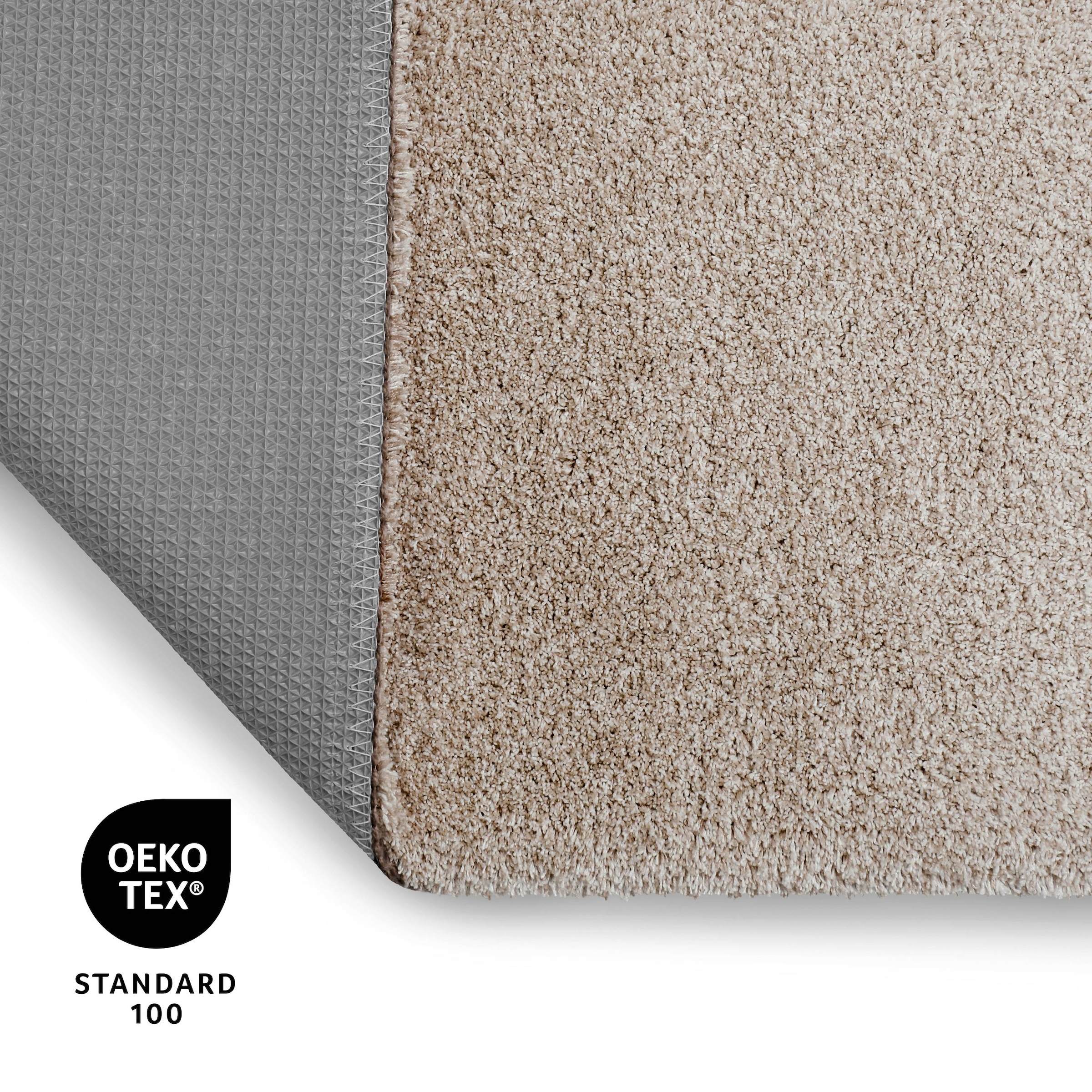 my home Badematte »Utta«, rutschhemmend beschichtet, schnell trocknend, Badteppich, getuftet, mit modernem Farbverlauf, flauschig, hochflor