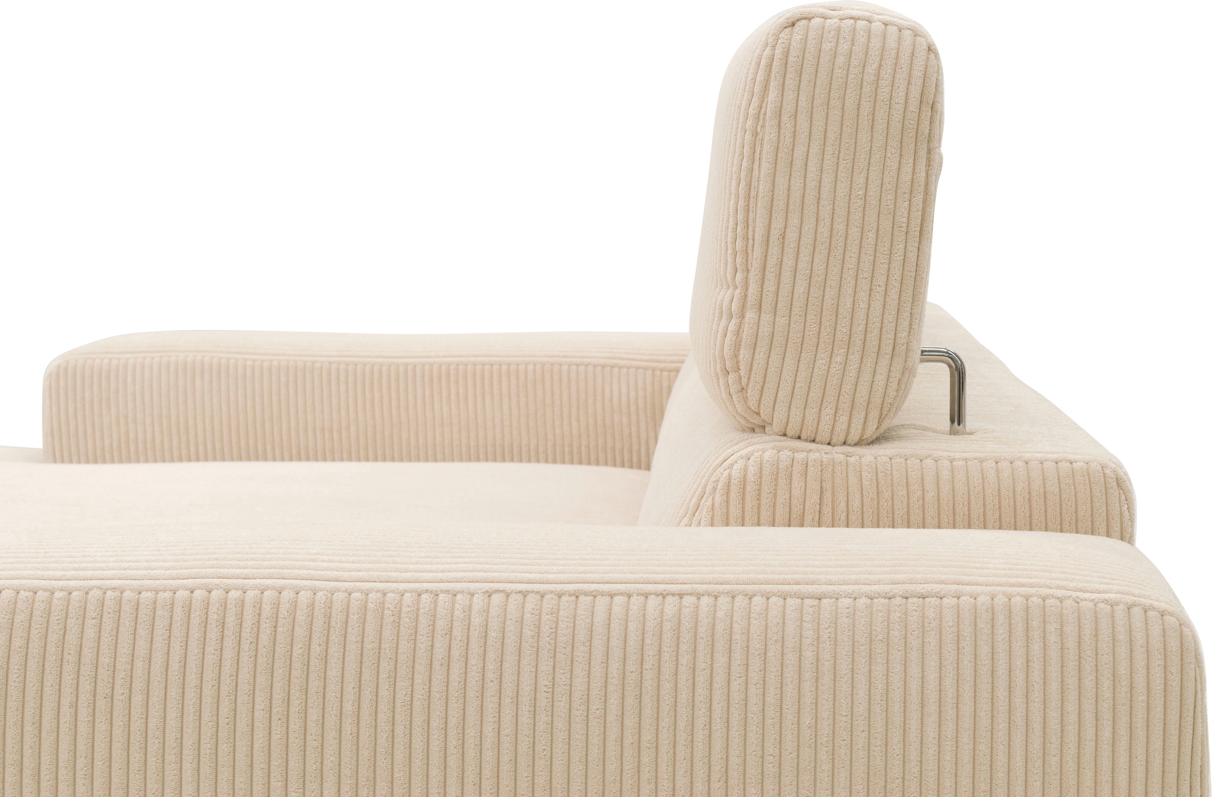 DOMO collection Ecksofa »Brandon kleine Ausführung B/T/H: 214/100/80 cm«, Mit Kopfteilverstellung, auch in Leder und Cord, L-Form