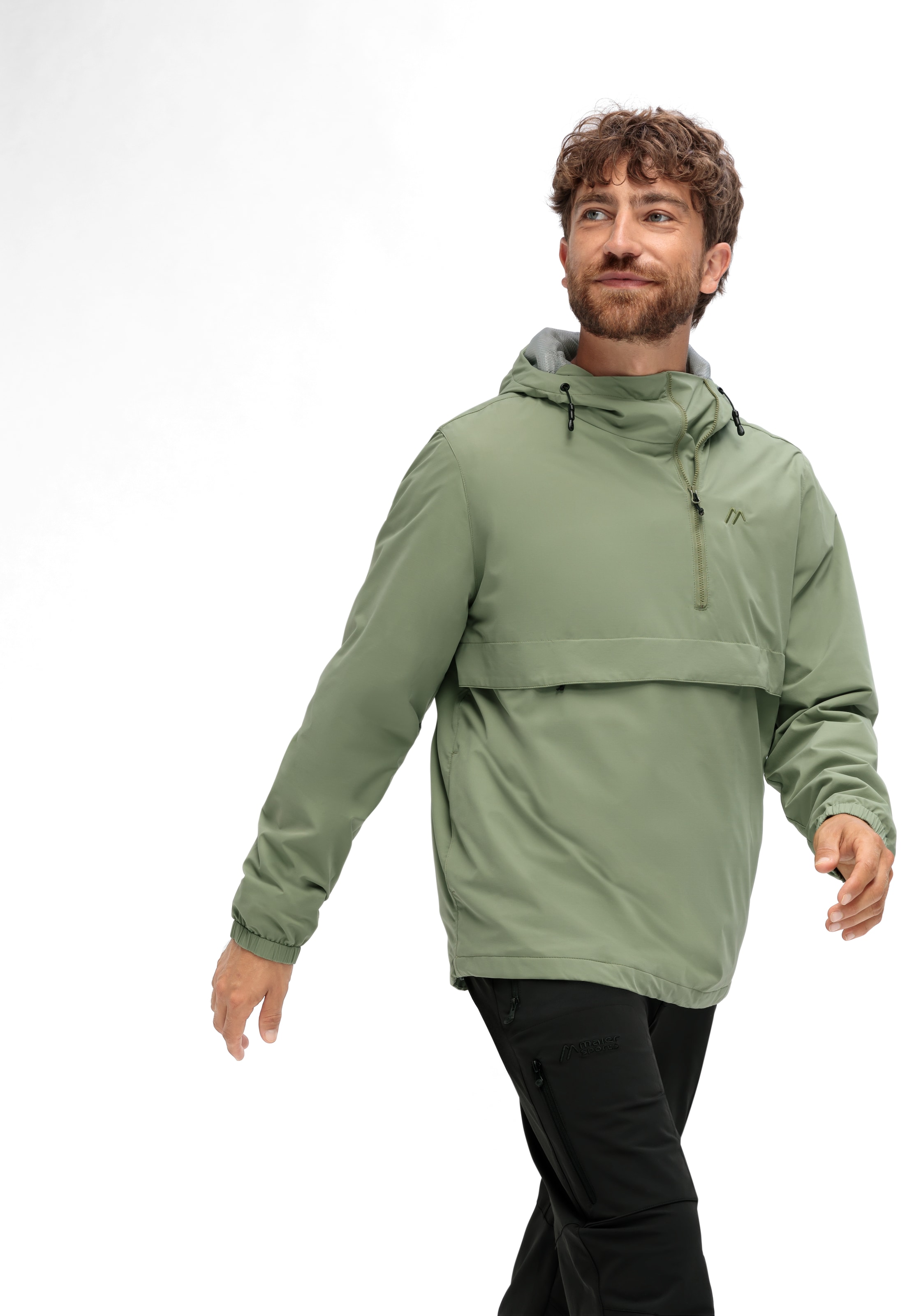 Maier Sports Outdoorjacke »OkokO«, Unisex Windbreaker, Schlupfjacke wasserdicht, verstellbare Kapuze