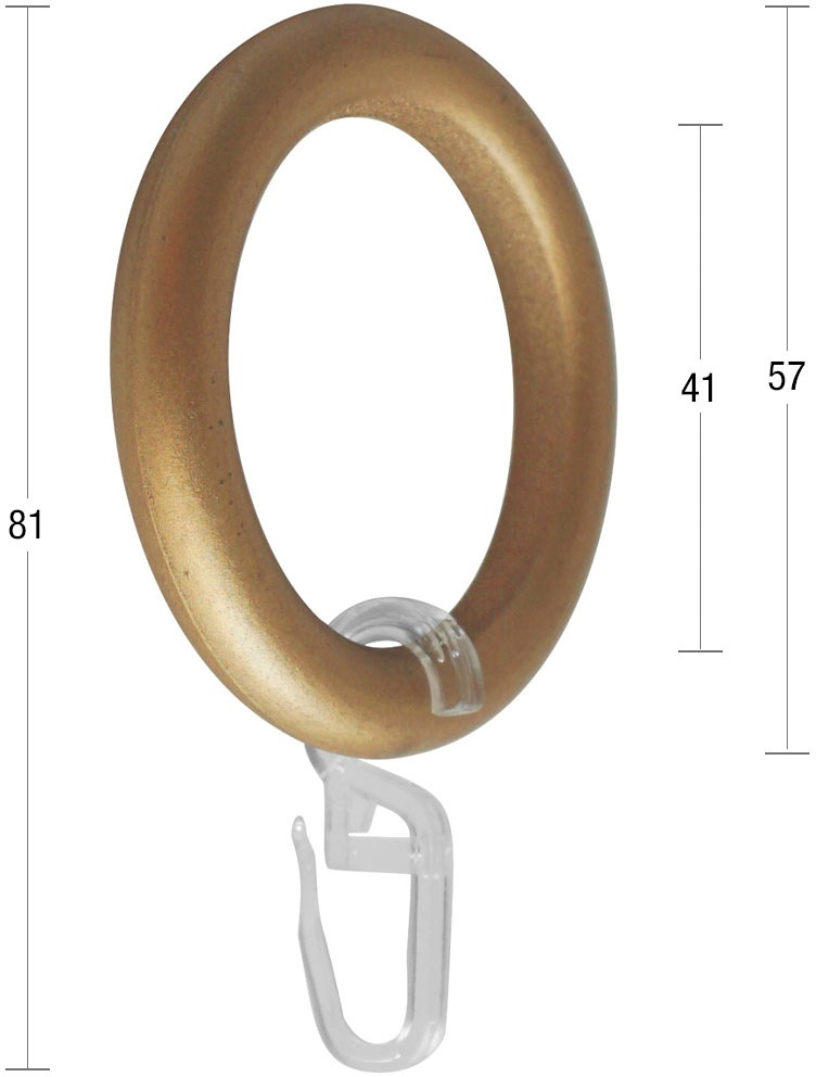 GARESA Gardinenring "Kunststoffring mit Haken" für Durchmesser bis 28mm, ei günstig online kaufen