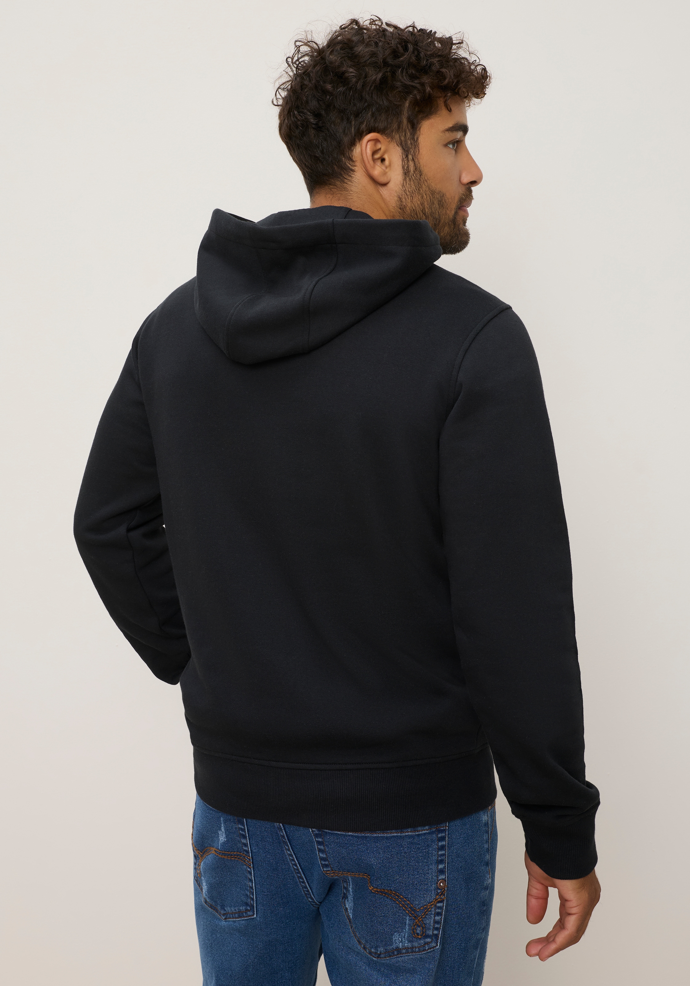 Bruno Banani Kapuzensweatshirt , mit Reißverschluss, in bedruckter Optik
