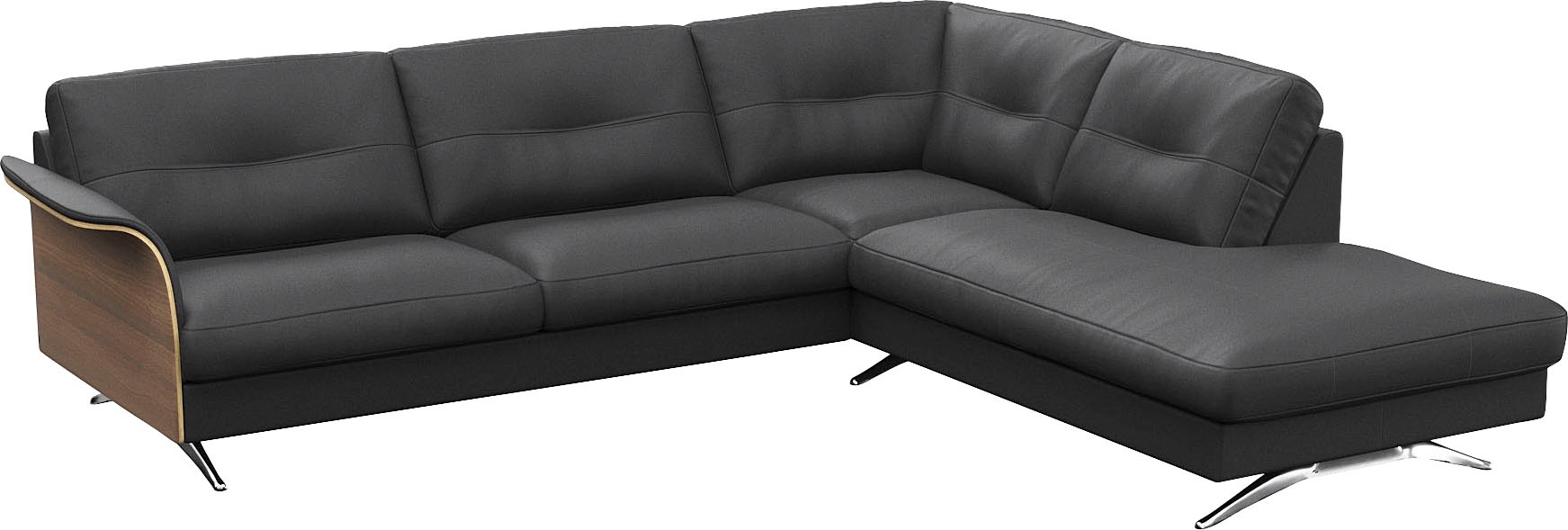 FLEXLUX Ecksofa "Glow, super bequem durch hochwertigem Sitzaufbau mit Feder günstig online kaufen
