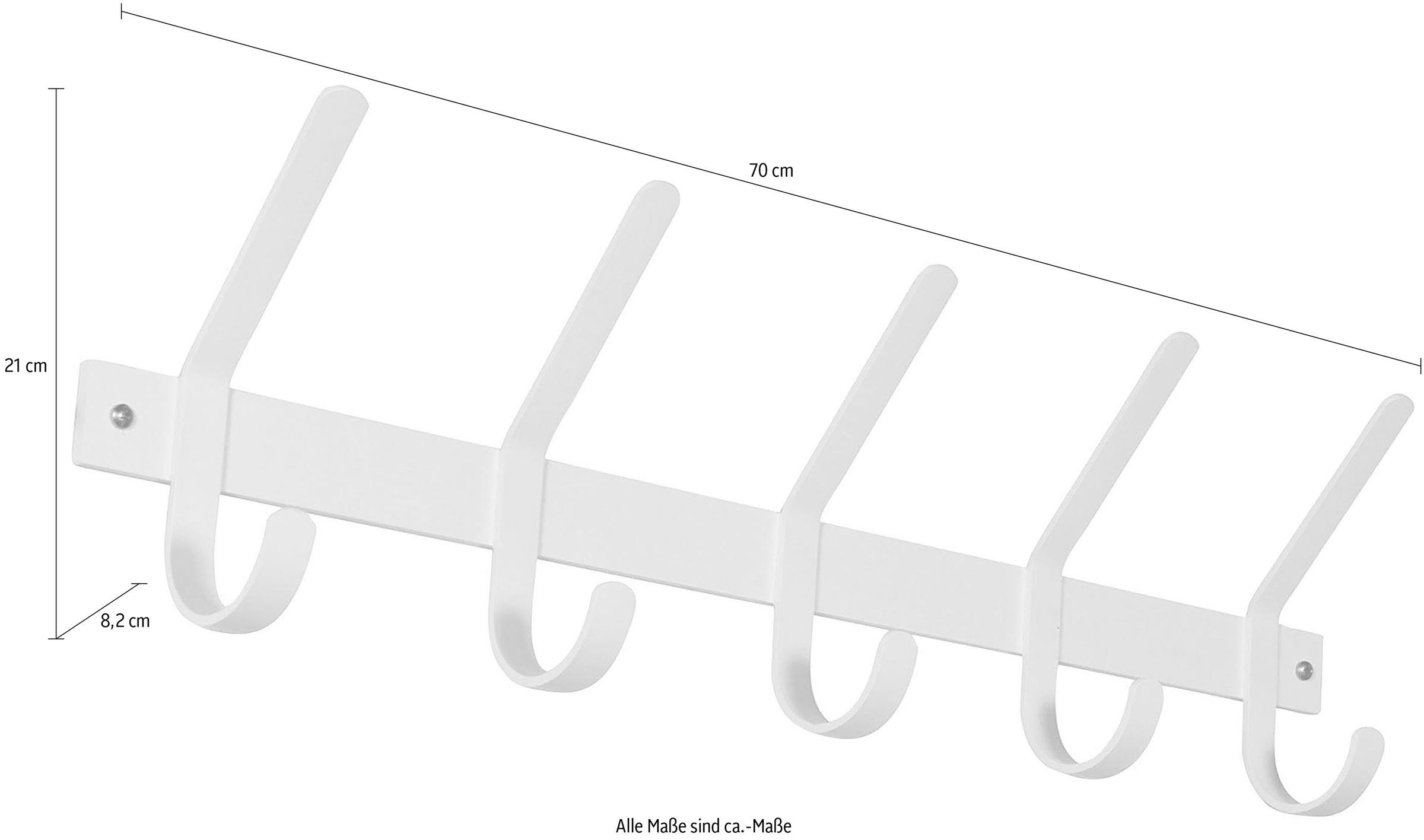 Spinder Design Garderobenhalter "Dexter", Metall, Breite 70 cm günstig online kaufen