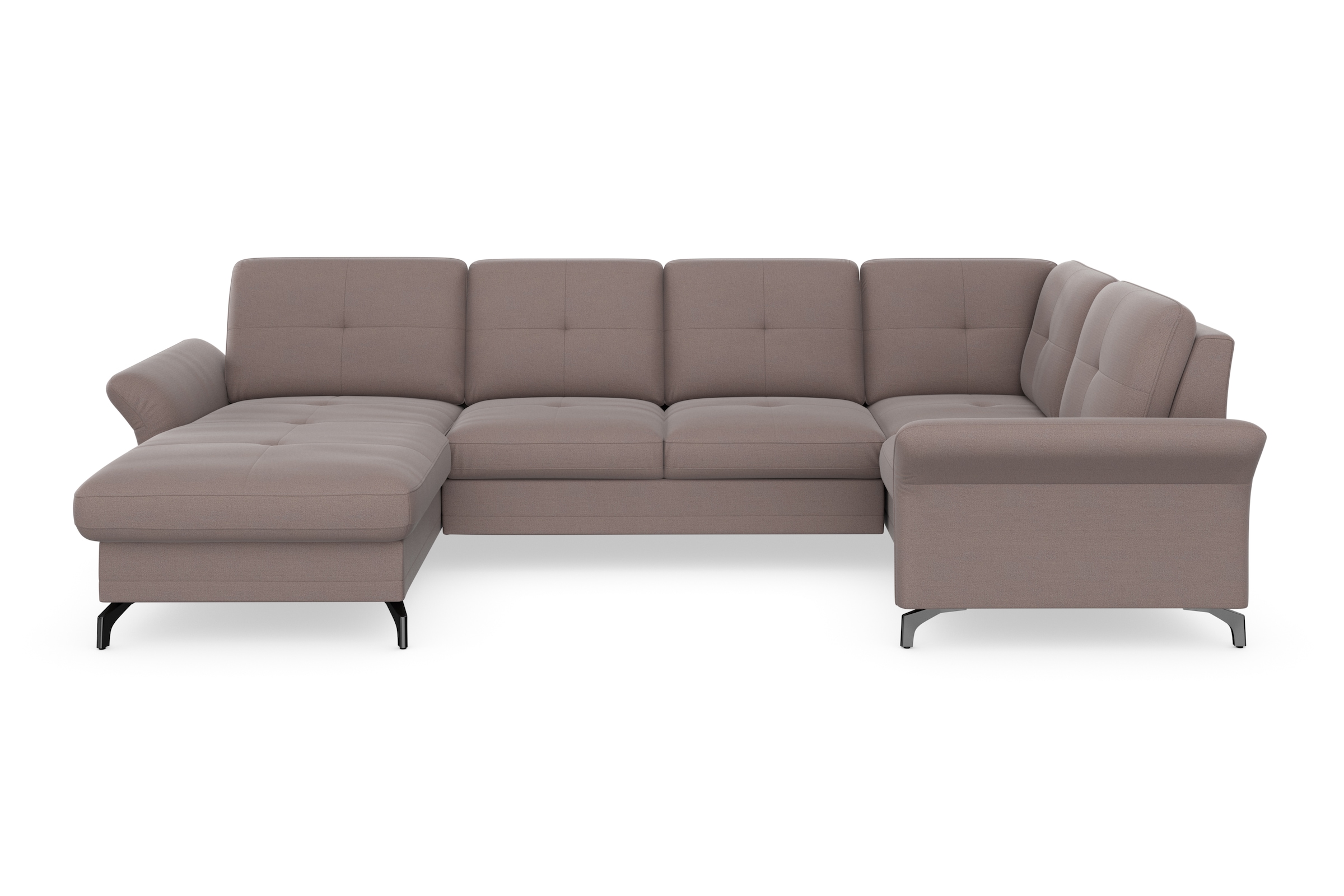 Home affaire Wohnlandschaft "Calando U-Form" wahlweise mit Bettfunktion, Be günstig online kaufen