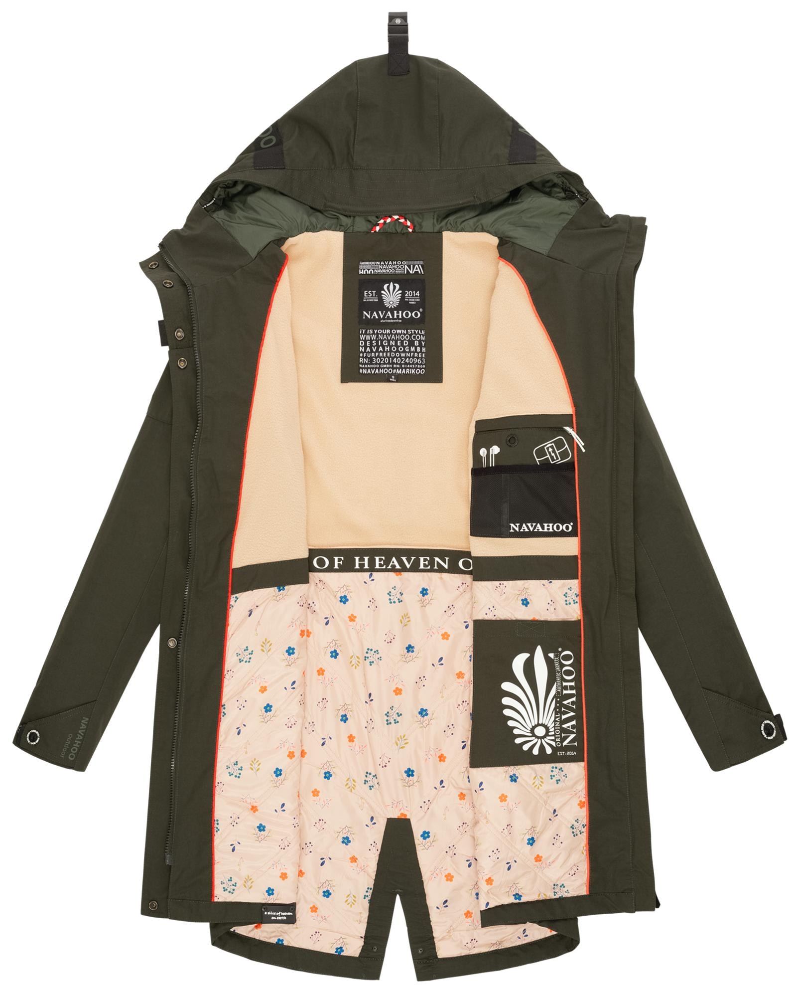 Navahoo Outdoorjacke »Pfefferschote«, mit Kapuze, moderne Damen  Übergangsjacke mit Kapuze kaufen | BAUR