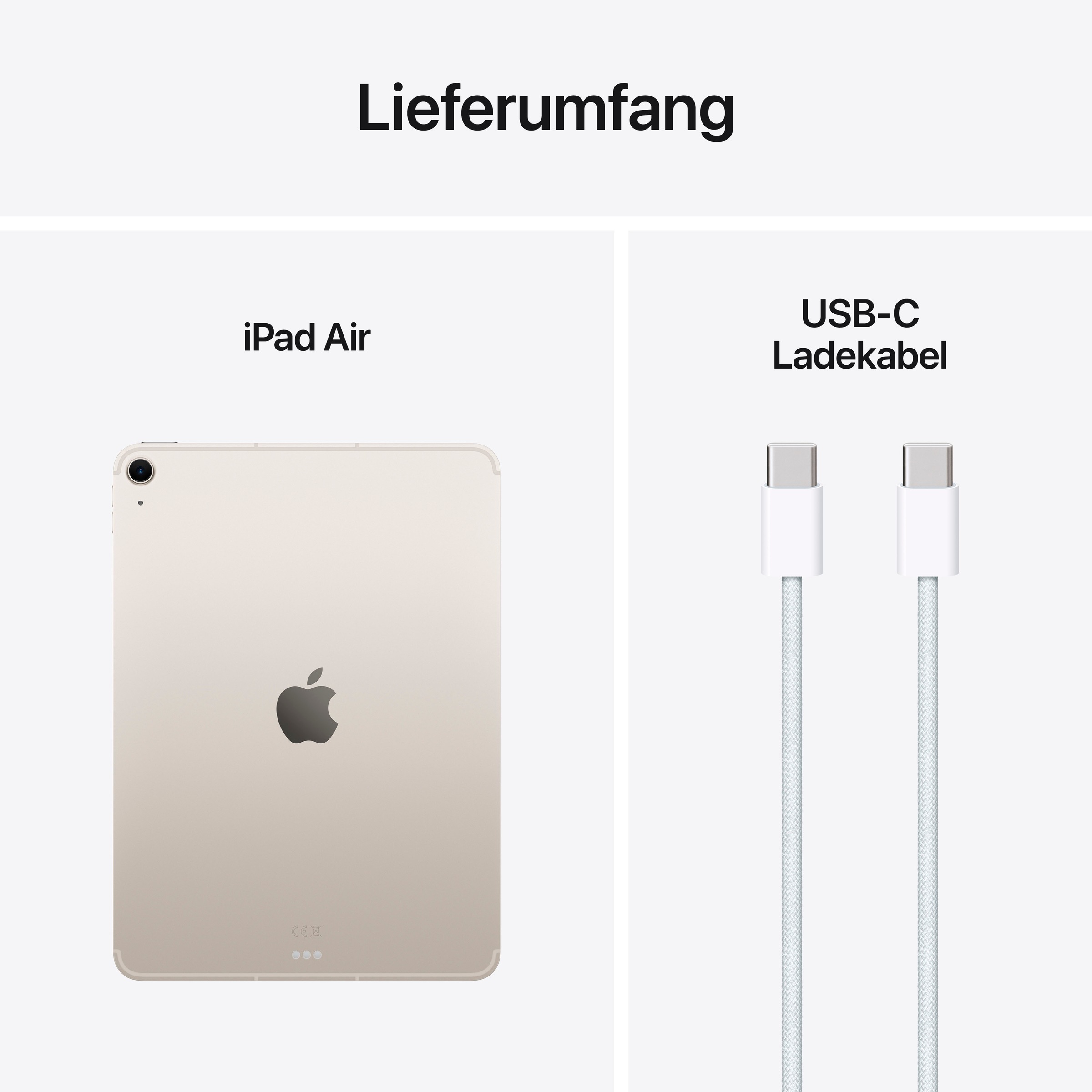 Apple Tablet »11" iPad Air Wi-Fi + Cellular (2025)«, (27,59 cm / 10,86 Zoll), iPadOS, 5G,)