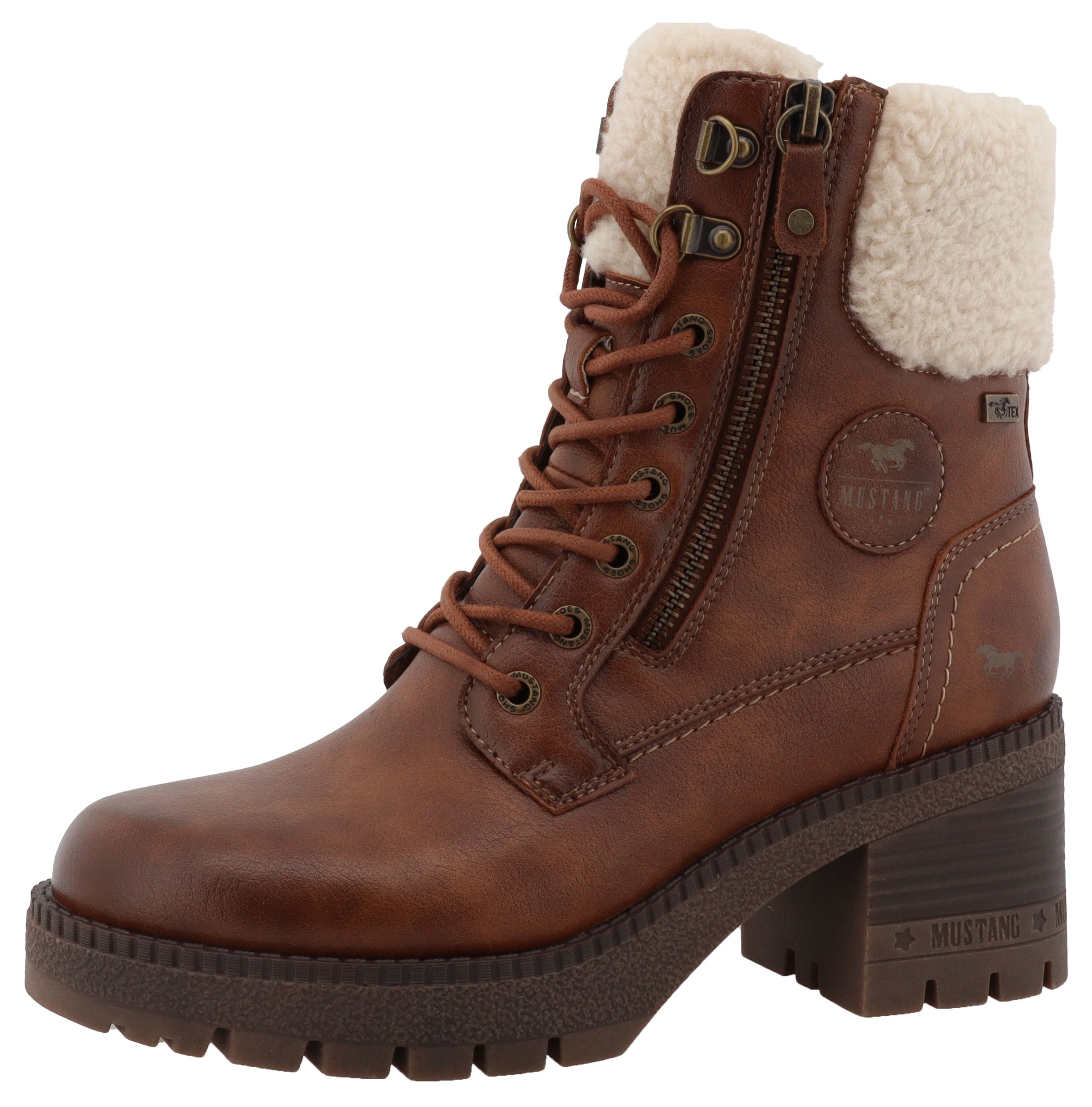 Mustang Shoes Winterstiefelette "Caro" Winterboots mit Blockabsatz günstig online kaufen