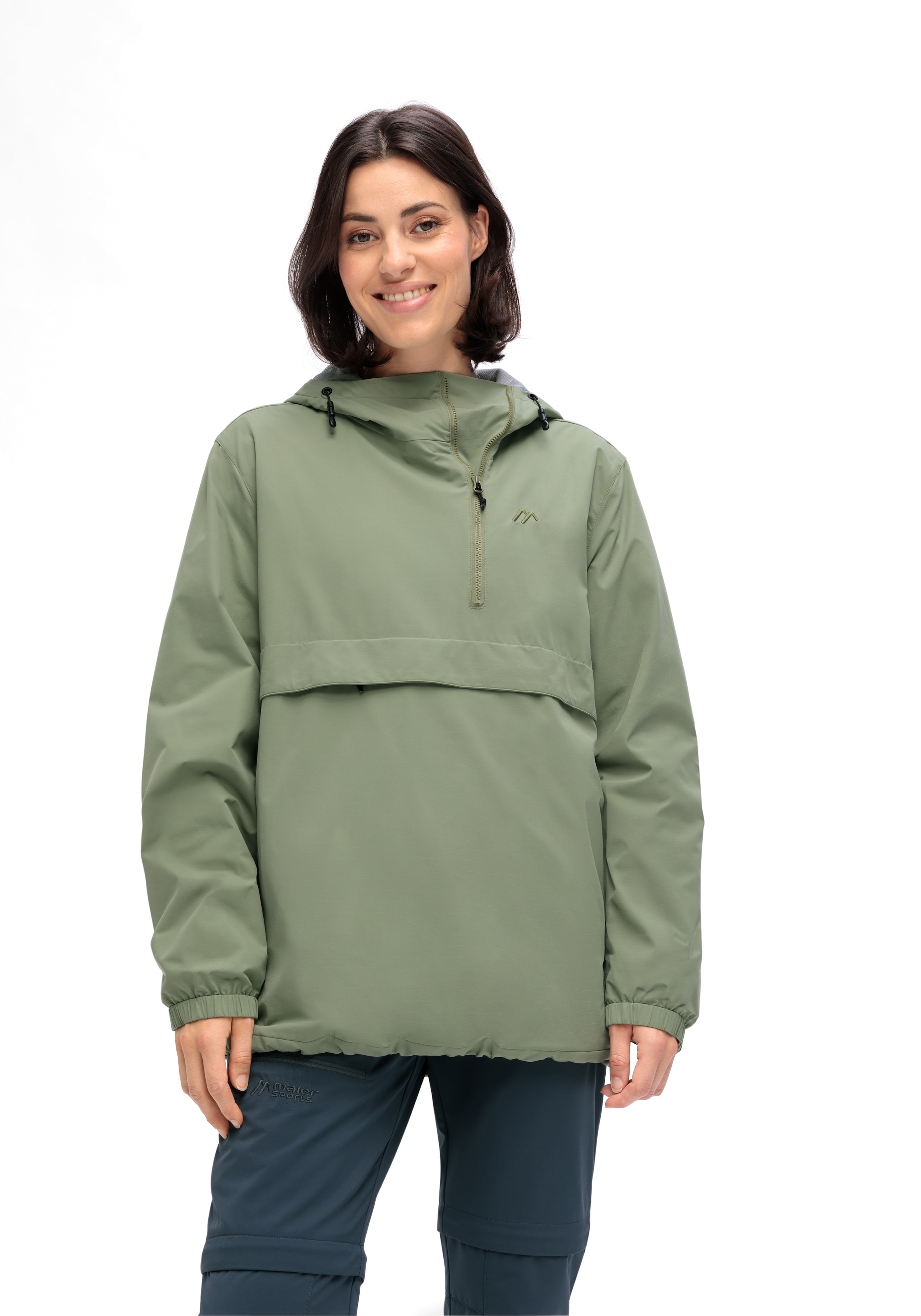 Maier Sports Outdoorjacke »OkokO«, Unisex Windbreaker, Schlupfjacke wasserdicht, verstellbare Kapuze