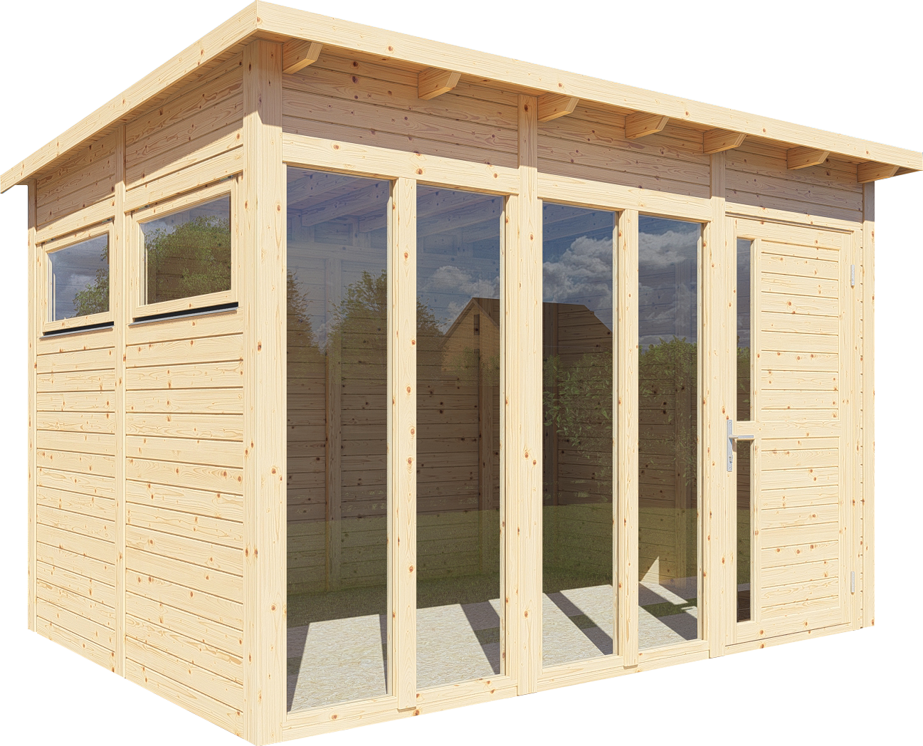 BERTILO Gartenhaus "Pentus 3 Office, in verschiedenen Farben" günstig online kaufen