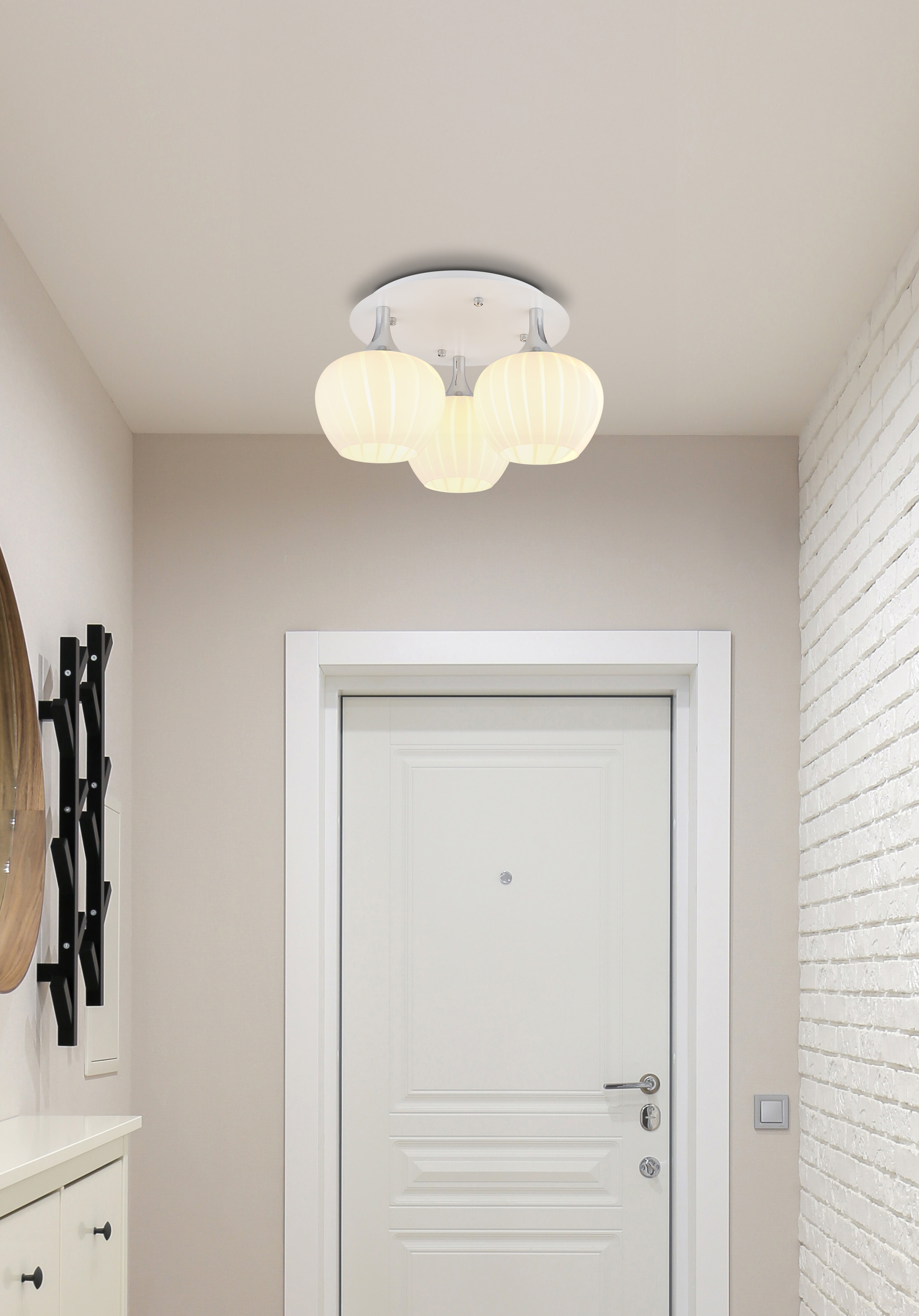GLOBO LIGHTING Deckenleuchte »MAXY«, Leuchtmittel E27 | ohne Leuchtmittel, Deckenlampe/Glas klar/Acrylkristalle/Wohnzimmer/Esszimmer/elegant
