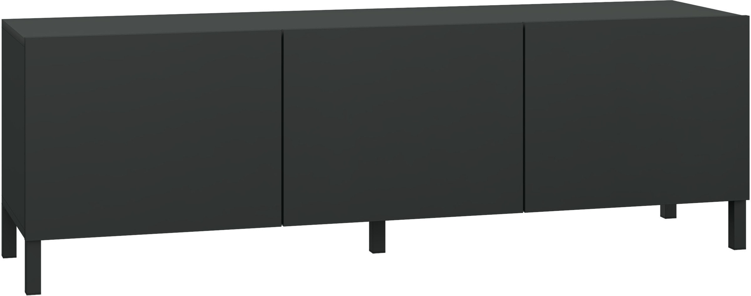 borchardt Möbel Lowboard, Metallfüße, grifflose Optik