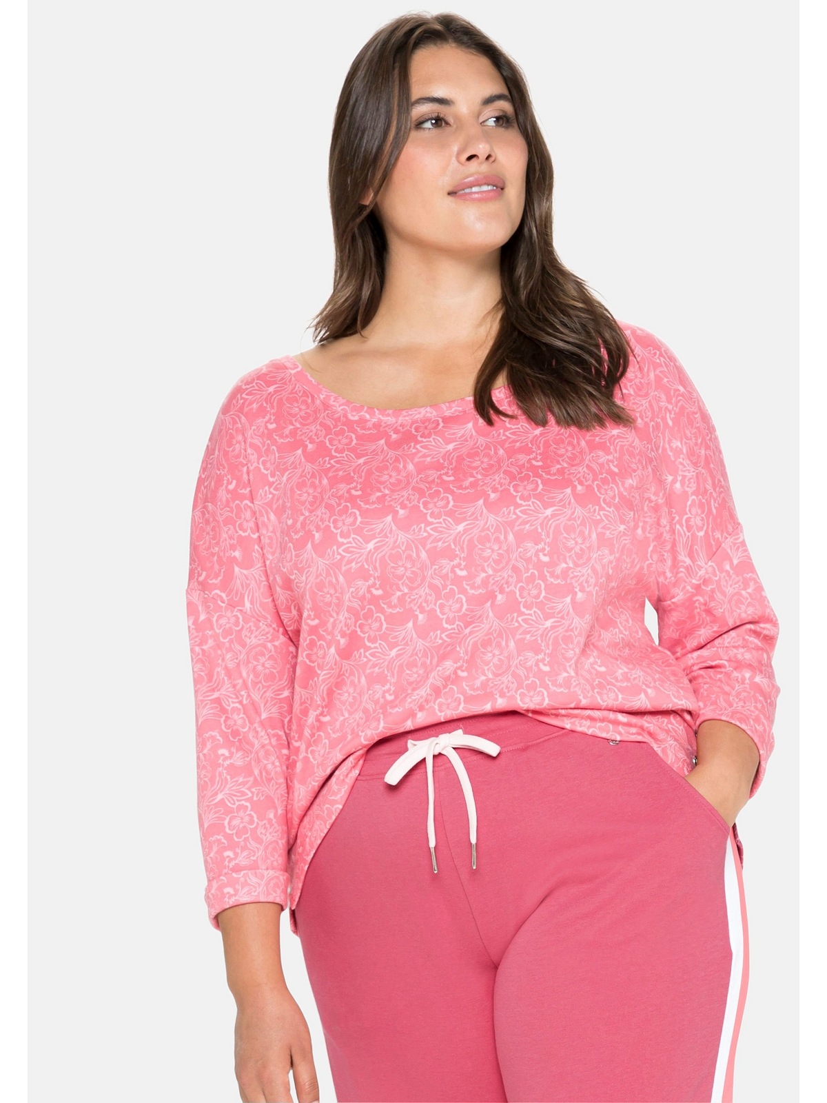 Sheego Sweatshirt »Große Größen«, in legerer Oversized-Form, aus Baumwoll-Modal-Mix