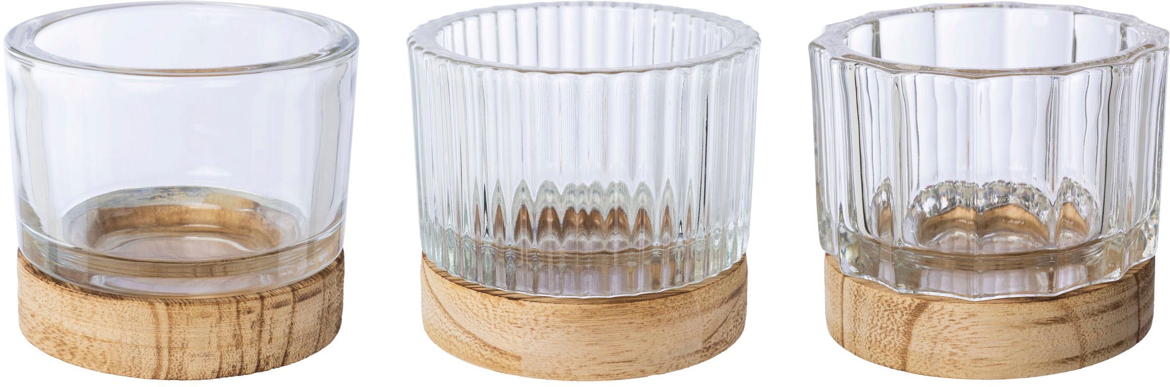 Creativ home Žvakidė »Kerzenhalter iš Glas su Holzf...