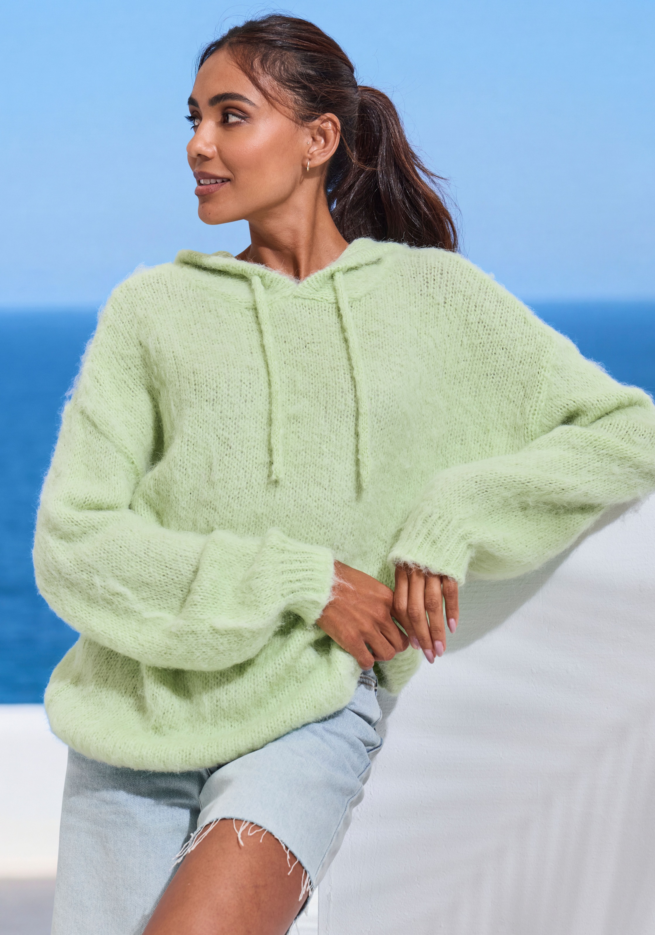 Vivance Kapuzenpullover aus flauschigem Strick