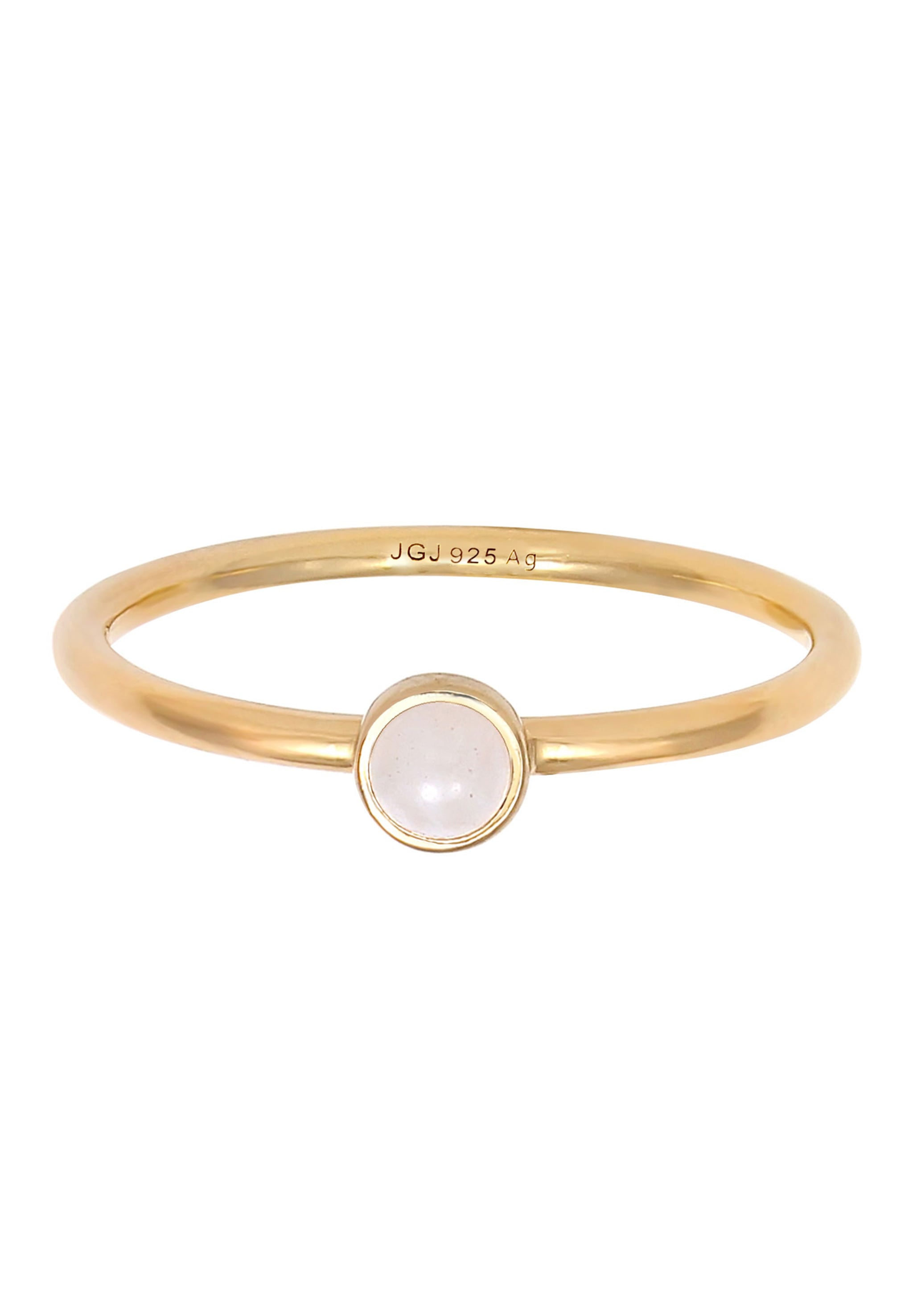 Elli Silberring »Ring Rosenquarz Edelstein Stabelring 925er Silber«