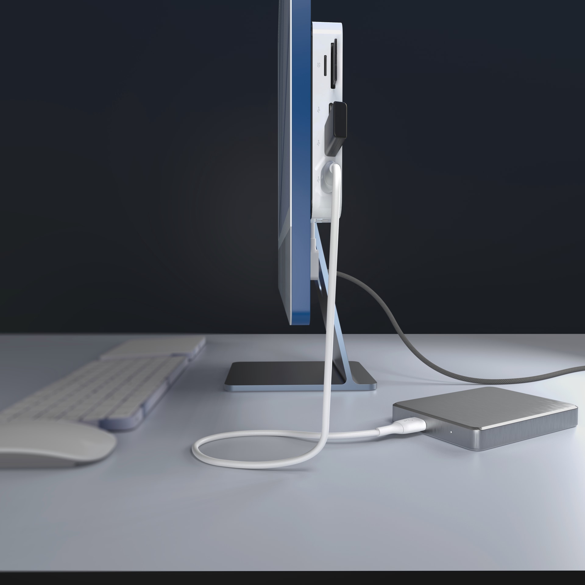 Belkin Laptop-Dockingstation »CONNECT USB-C 6-in-1 Multiport-Hub mit Halter«