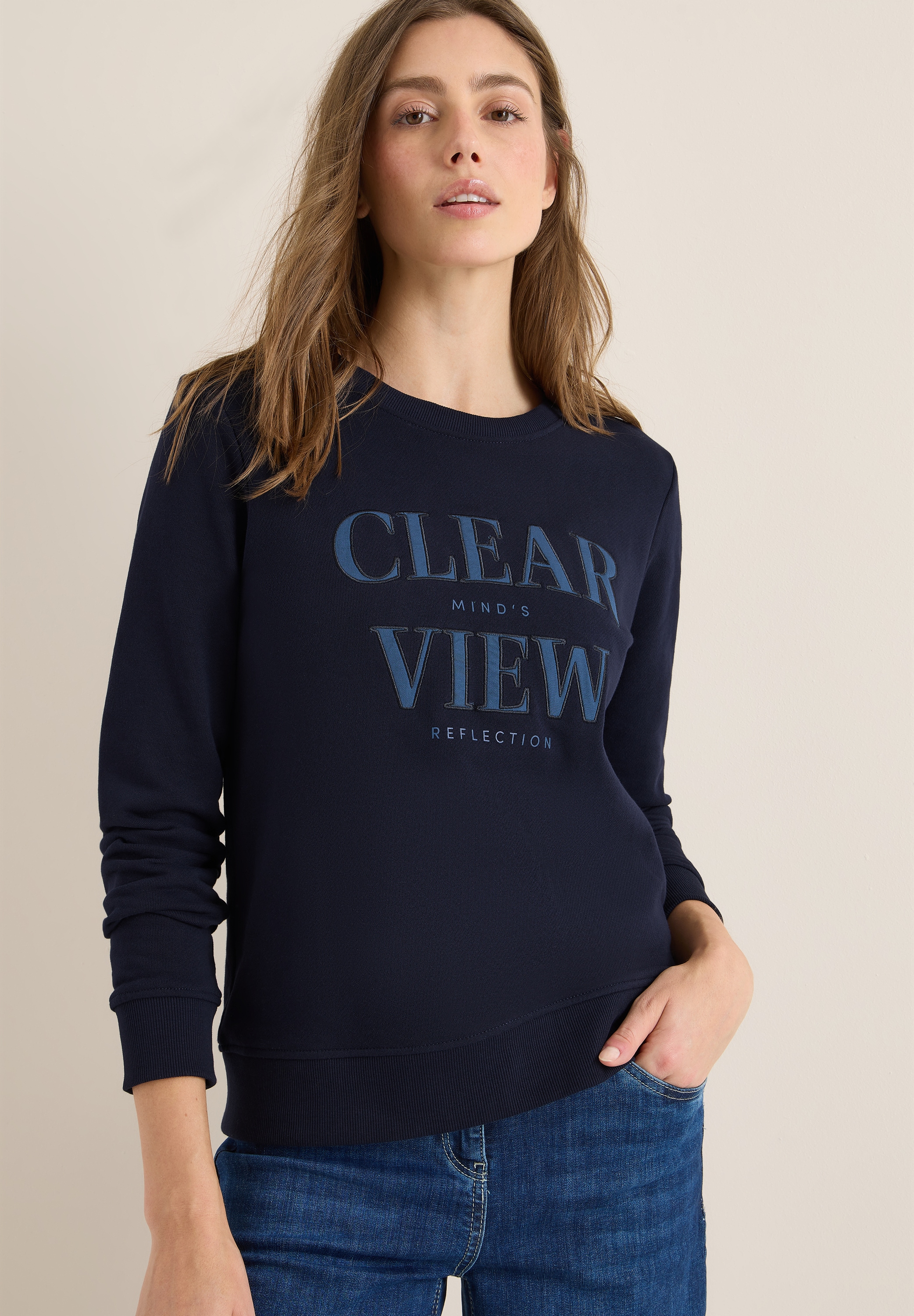 Cecil Sweatshirt, mit Wording Artwork