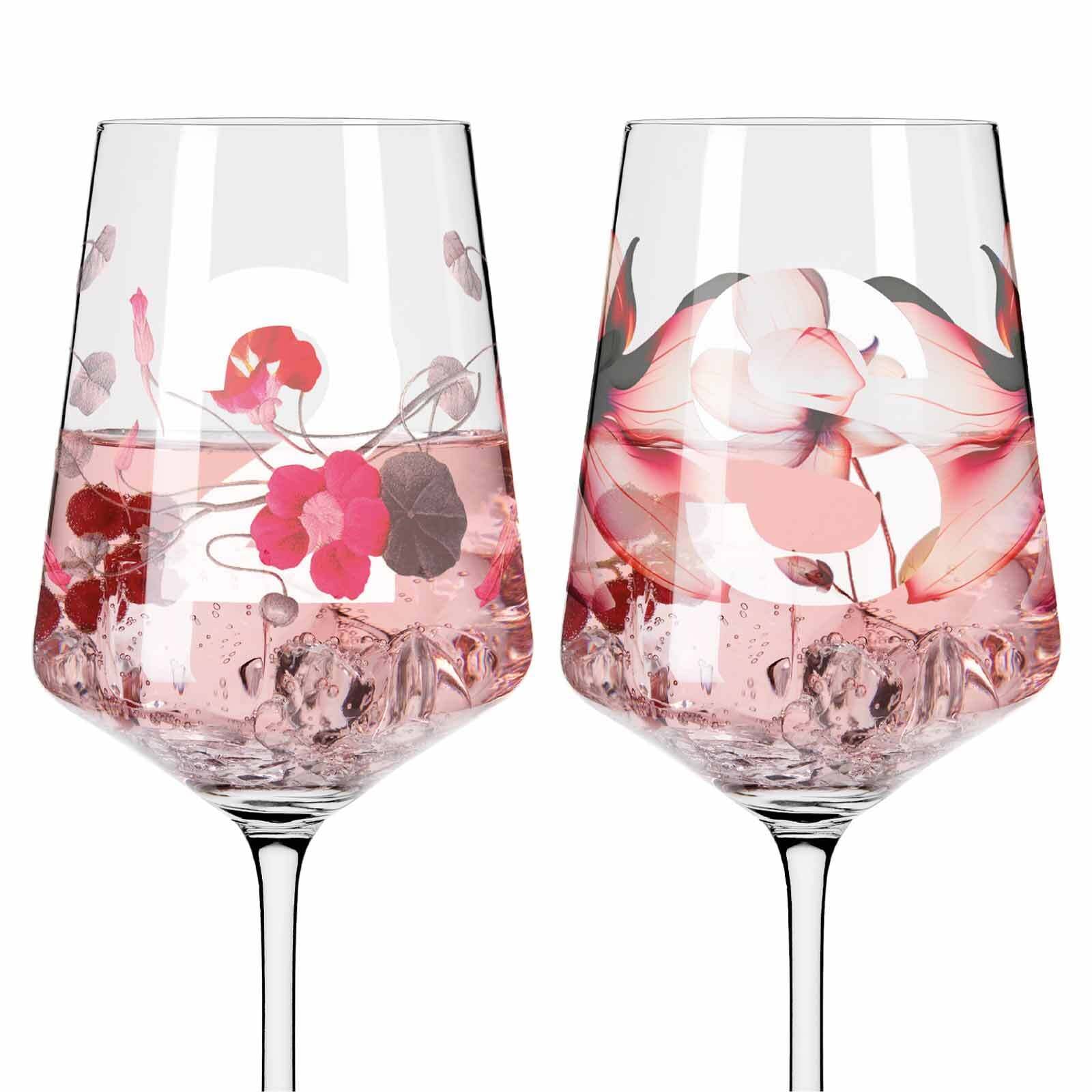 Ritzenhoff Aperitifglas »Aperitifgläser Blumen und Zahlen Sommersonett 544 ml 2er Set transparent«