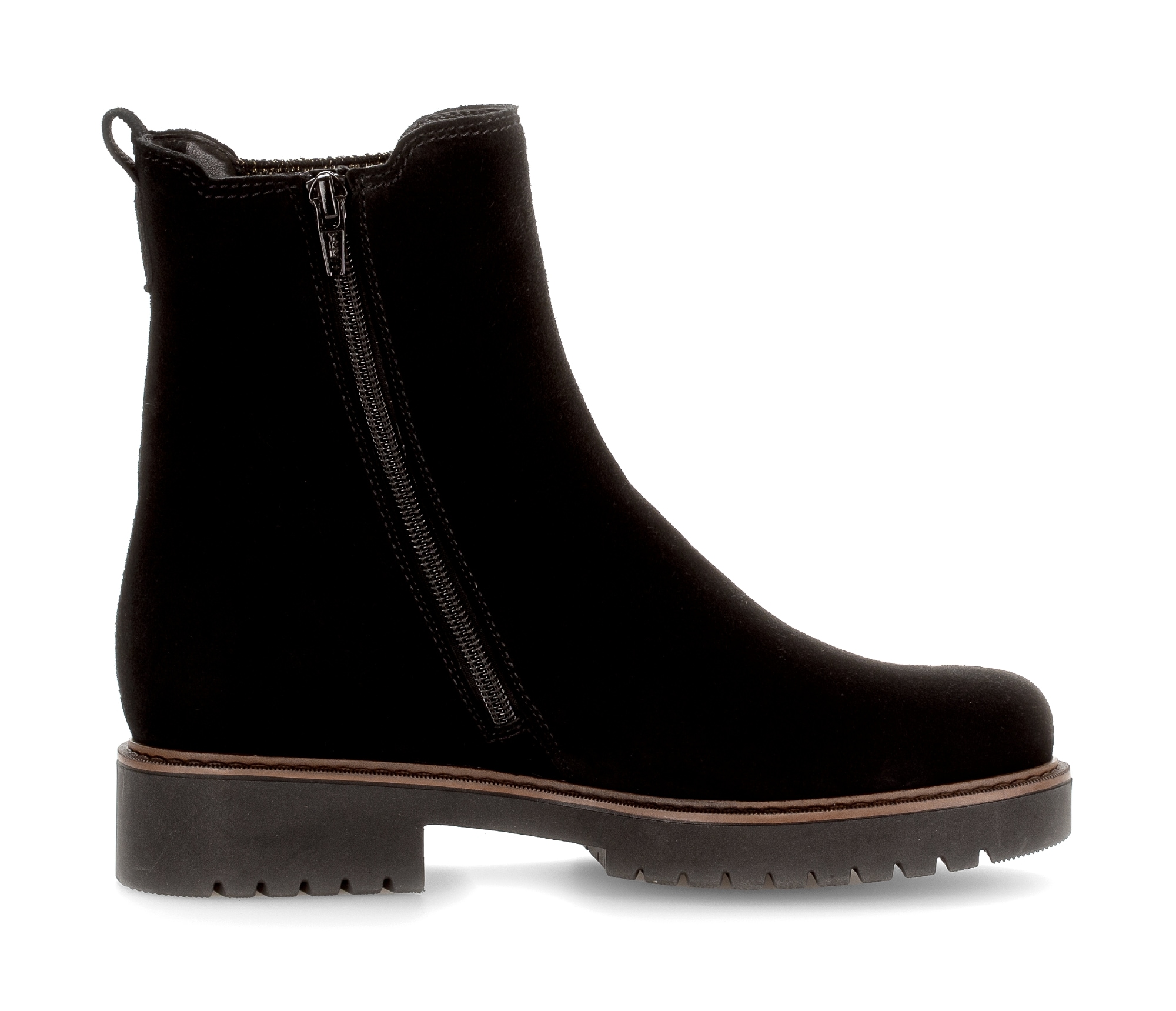 Gabor Chelseaboots »KOS«, Blockabsatz, Stiefelette mit meliertem Stretcheinsatz, in Extraweite K