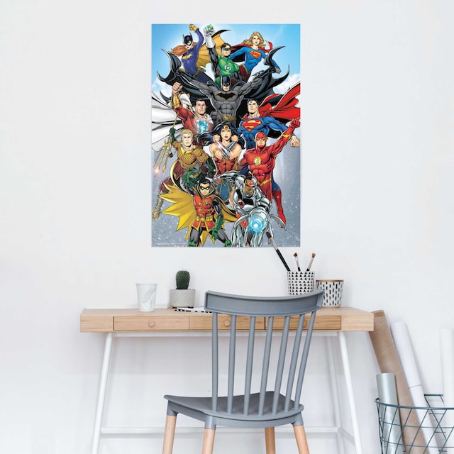 Reinders! Poster »DC Comics Helden Superman Wonderwoman Flash Batman«, (1 St.)  kaufen | BAUR
