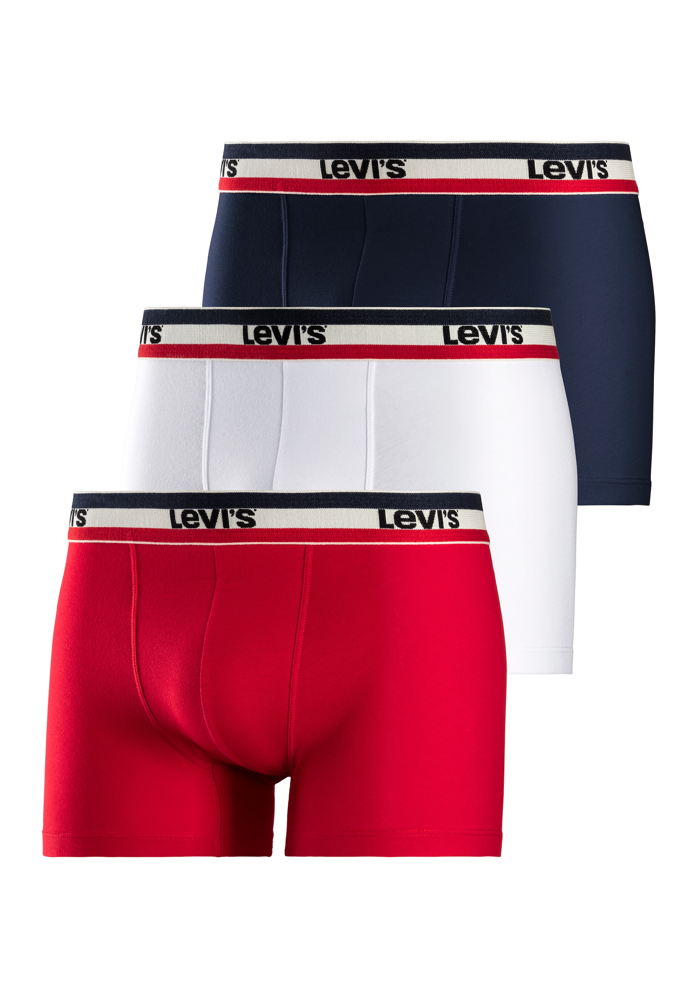 Levi's® Boxer, (Packung, 3er-Pack), mit kontrastierendem Logo-Bund