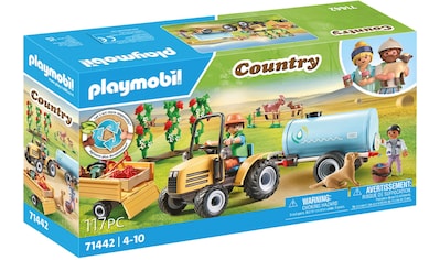 Konstruktions-Spielset »Traktor mit Anhänger und Wassertank (71442), Country«, (117 St.)