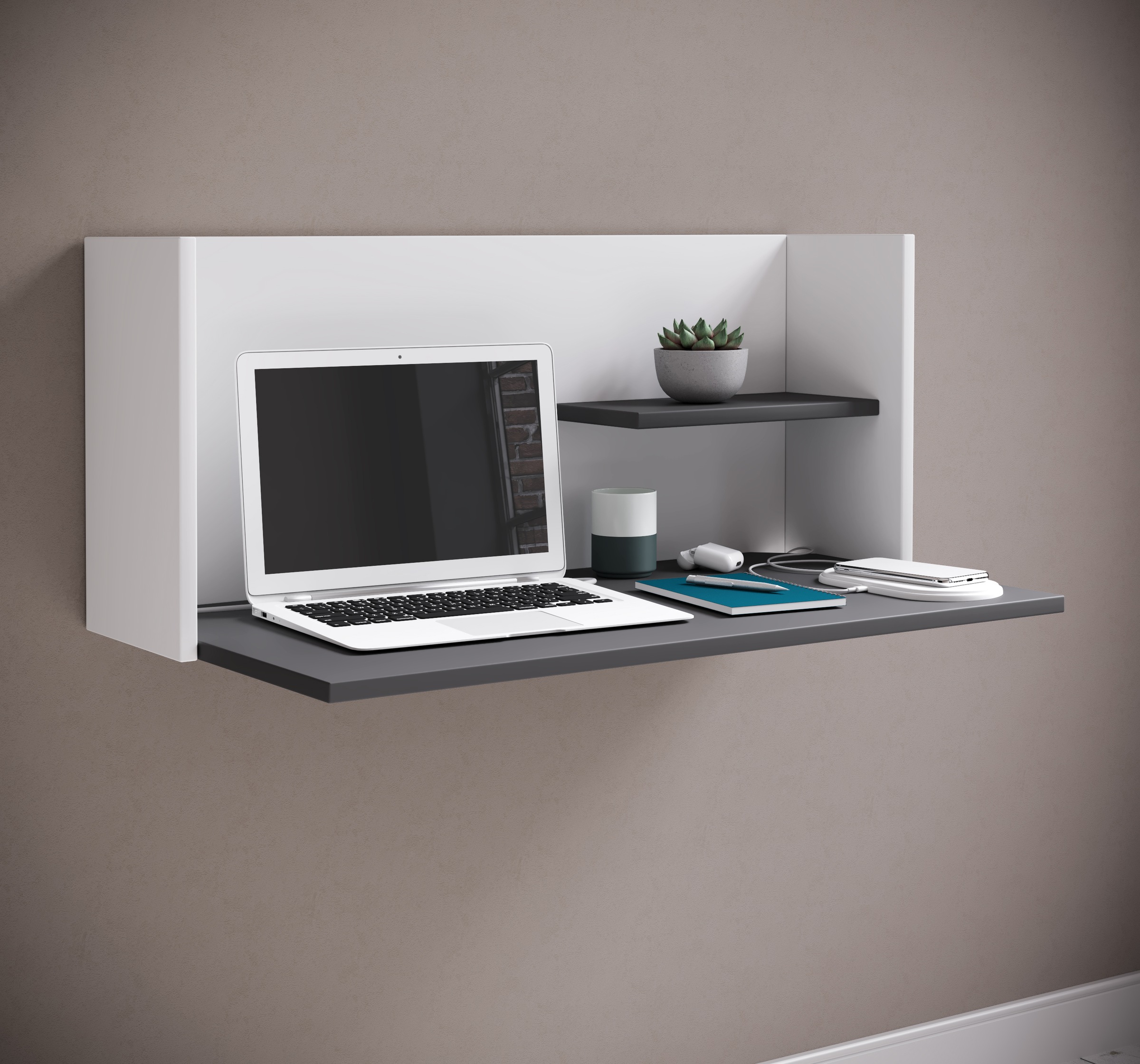 VCM Schreibtisch »VCM Holz Hänge Schreibtisch Wandlaptoptisch Workstation Computertisch Workas«, (Workas)
