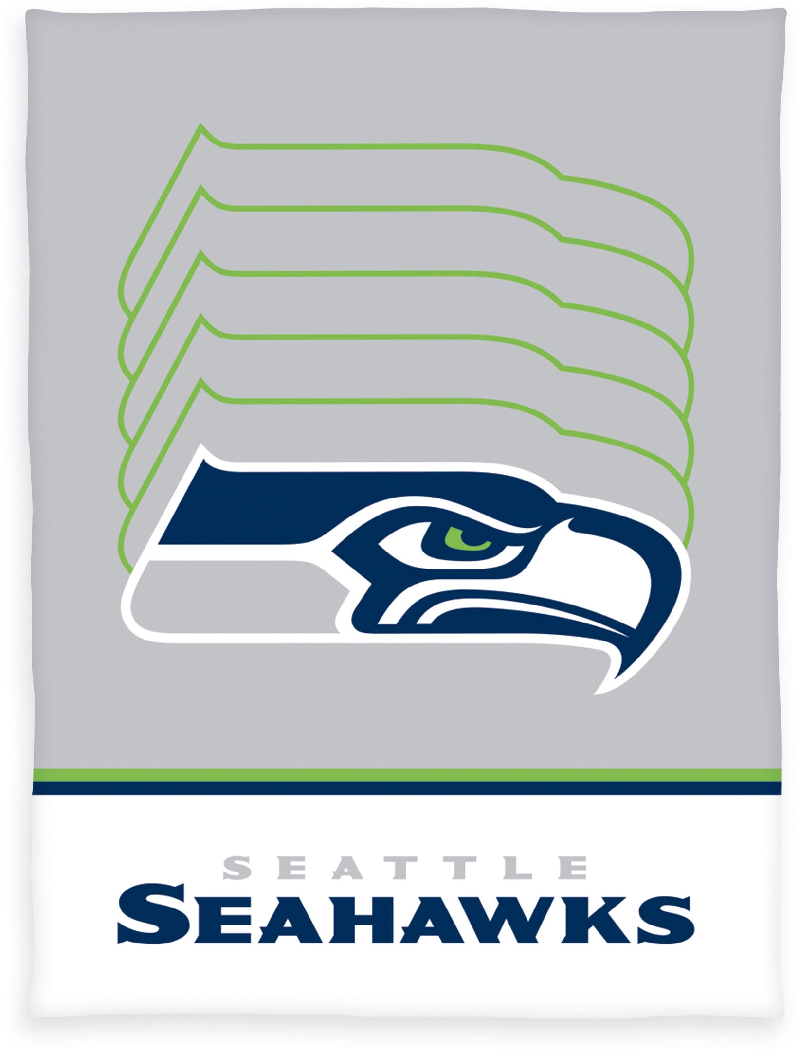 NFL Wohndecke "Seattle Seahawks", mit tollem Super Bowl Motiv, American Football