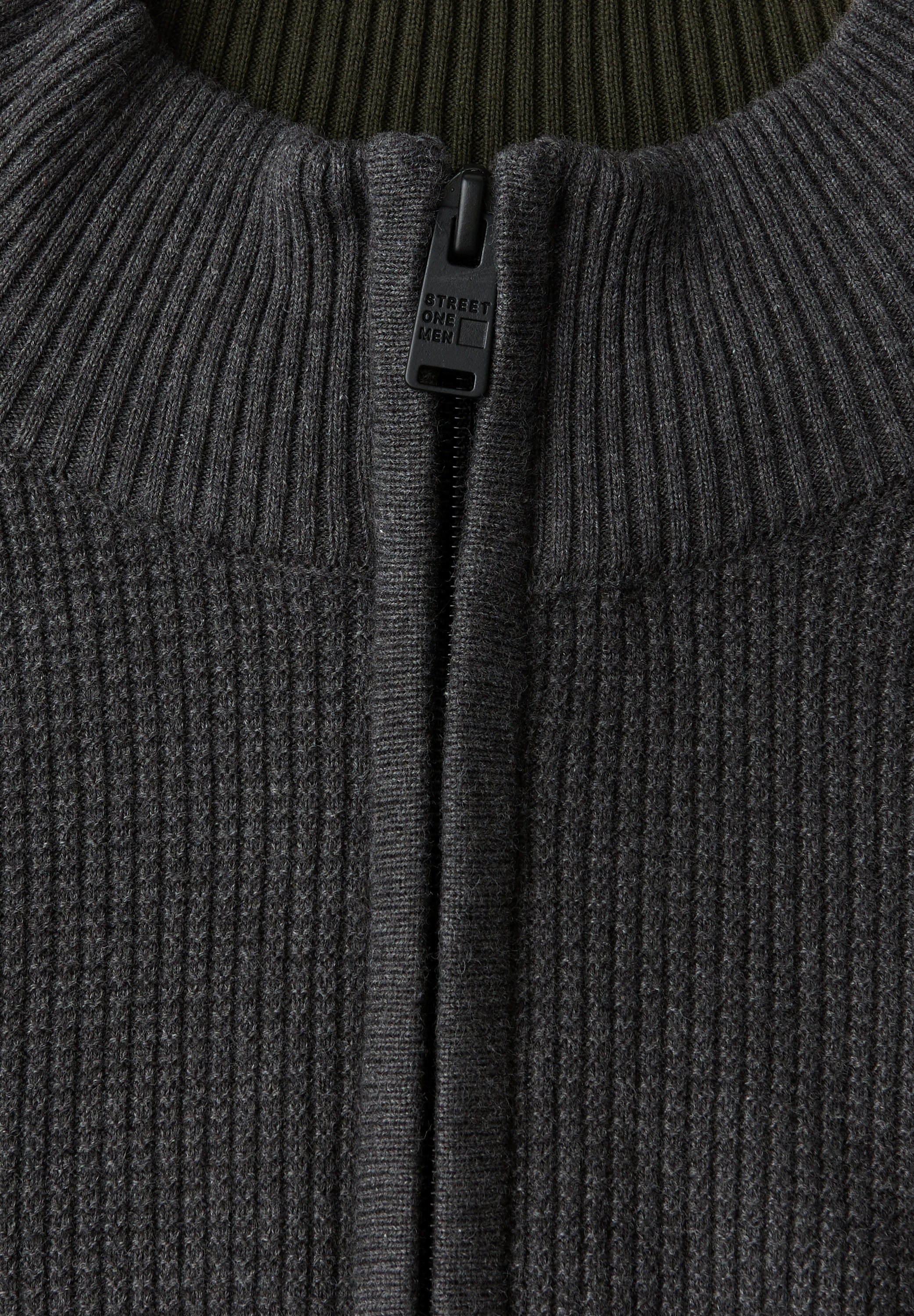 STREET ONE MEN Strickpullover, aus reiner Baumwolle