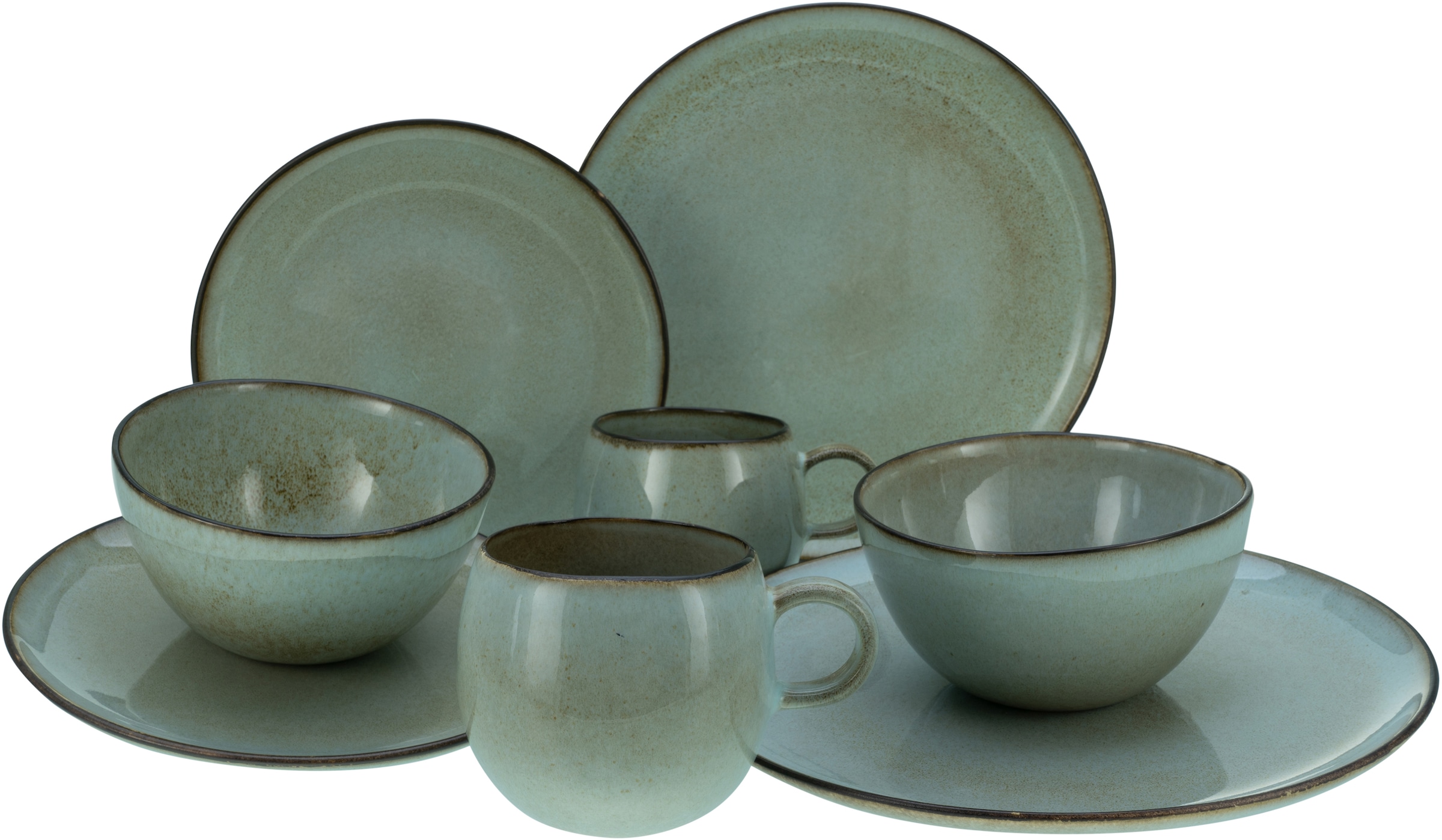 CreaTable Kombiservice "Geschirr-Set Stone Town" Service, organische Form, günstig online kaufen