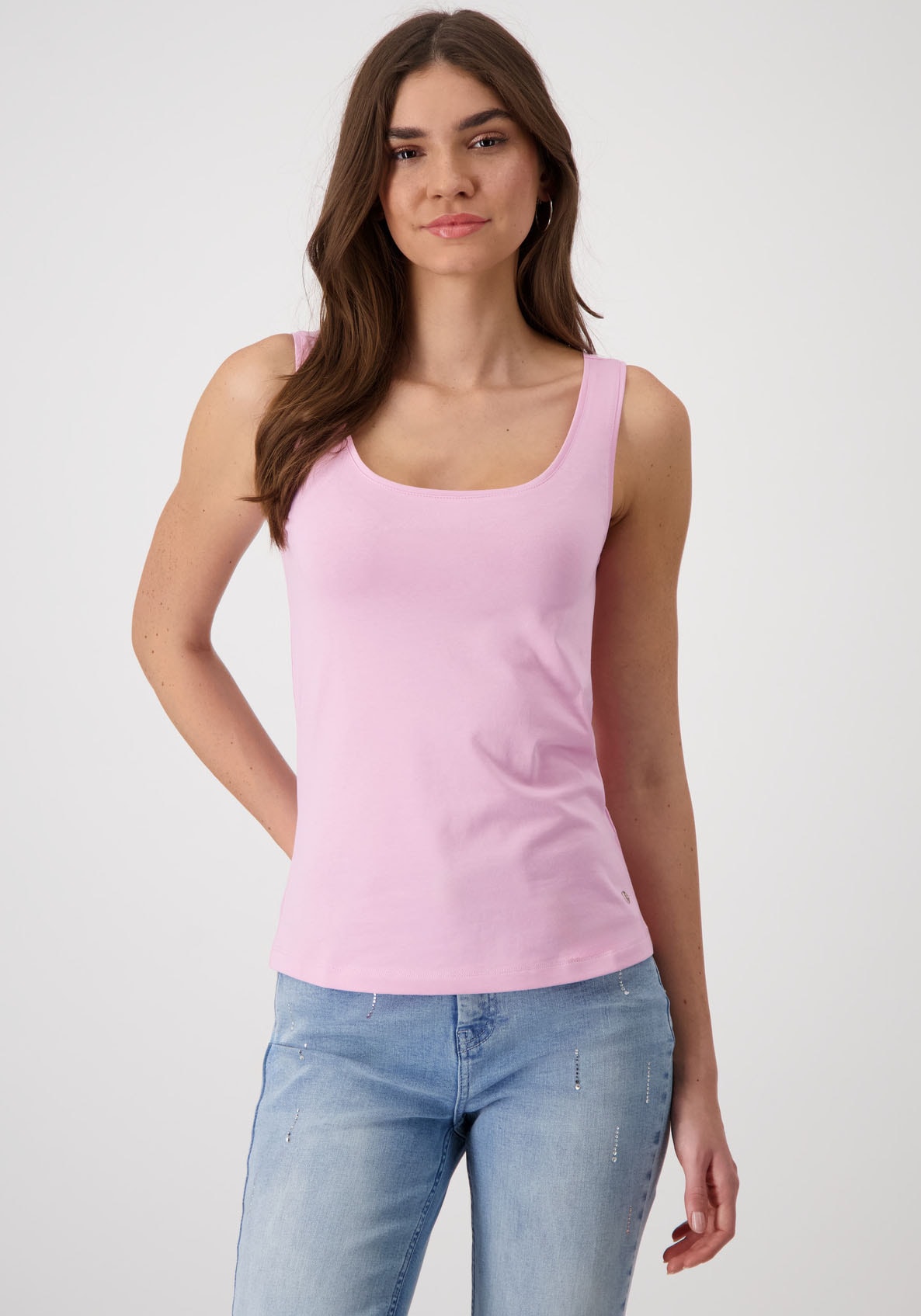 Monari Tanktop "Top Basic", Mit tiefem Rundhalsausschnitt günstig online kaufen