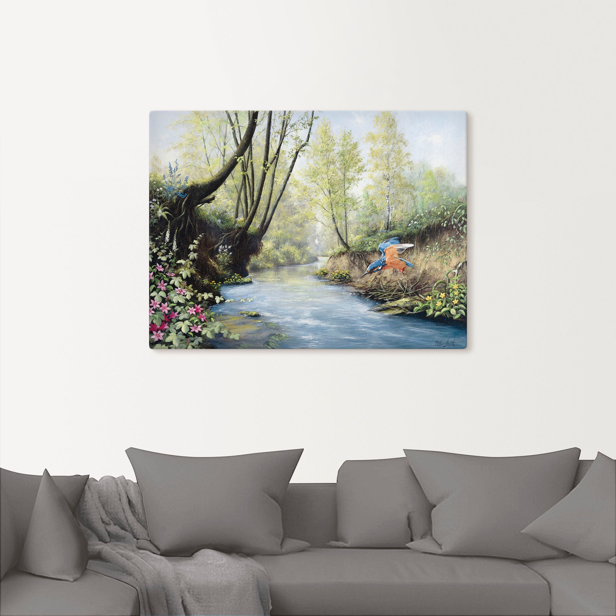 Artland Wandbild »Eisvogel III«, Gewässer, (1 St.), als Leinwandbild, Poster in verschied. Größen