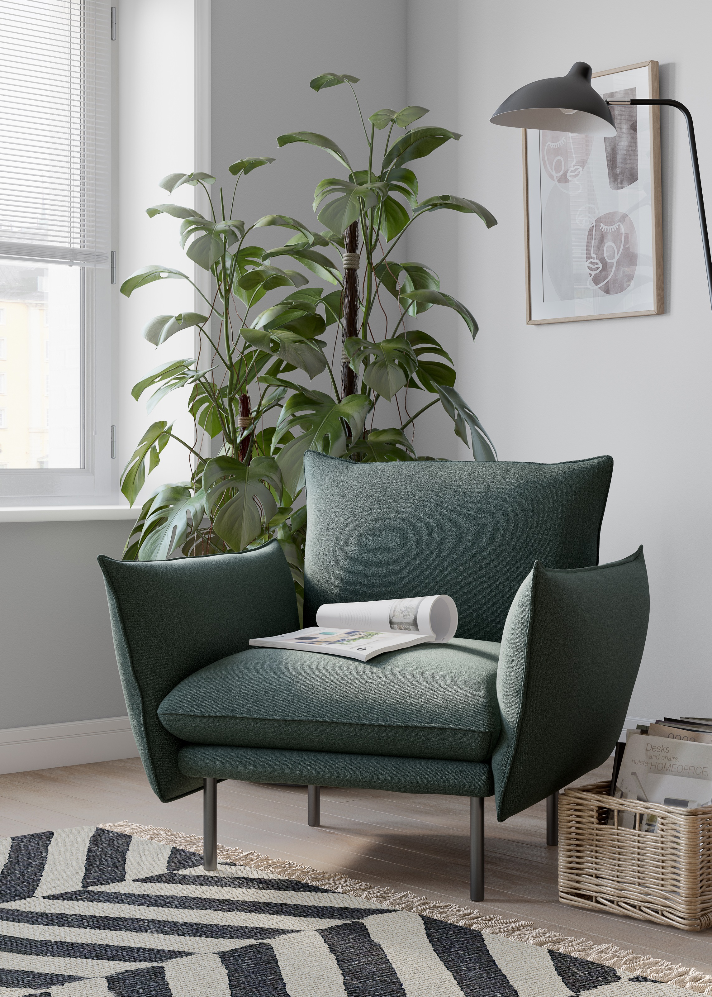 Home affaire Sessel "Stine Cocktailsessel" Besonderes Design durch Kissenop günstig online kaufen