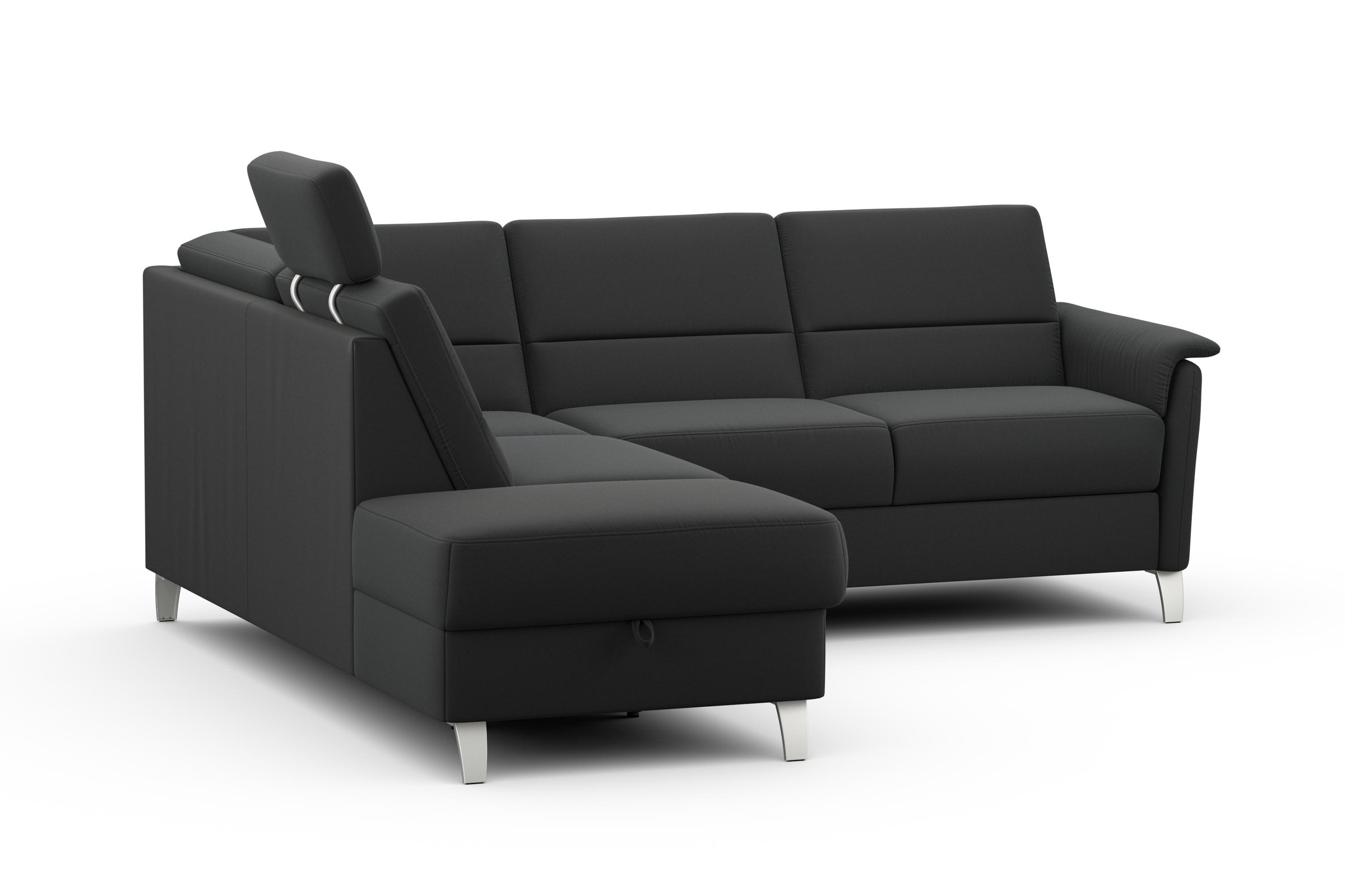 sit&more Ecksofa »Palmera L-Form«, Federkern, wahlweise mit Bettfunktion und mit/ohne Stauraum
