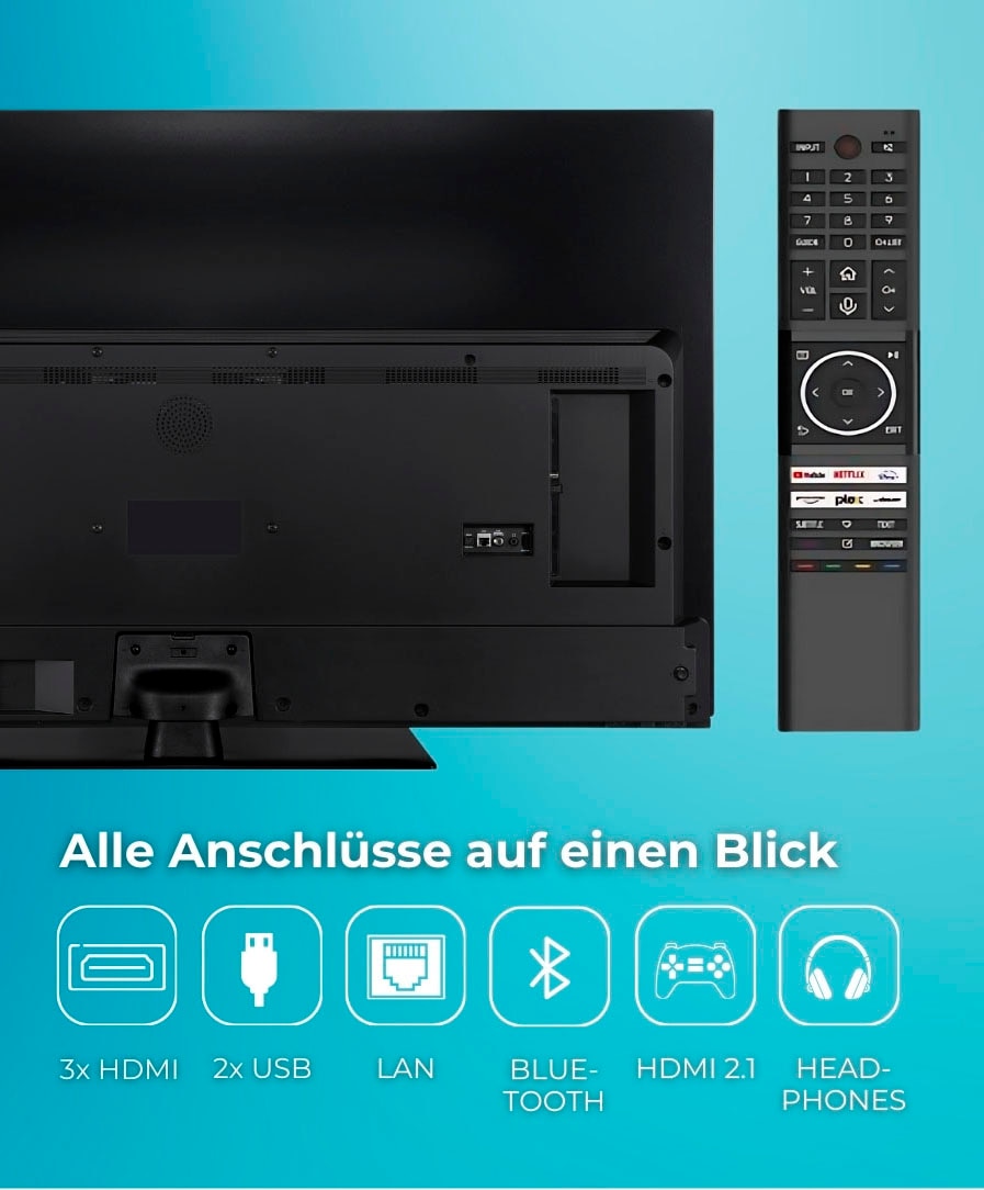 Toshiba DLED-Fernseher »65UV6F63DA«, 4K Ultra HD, Smart-TV
