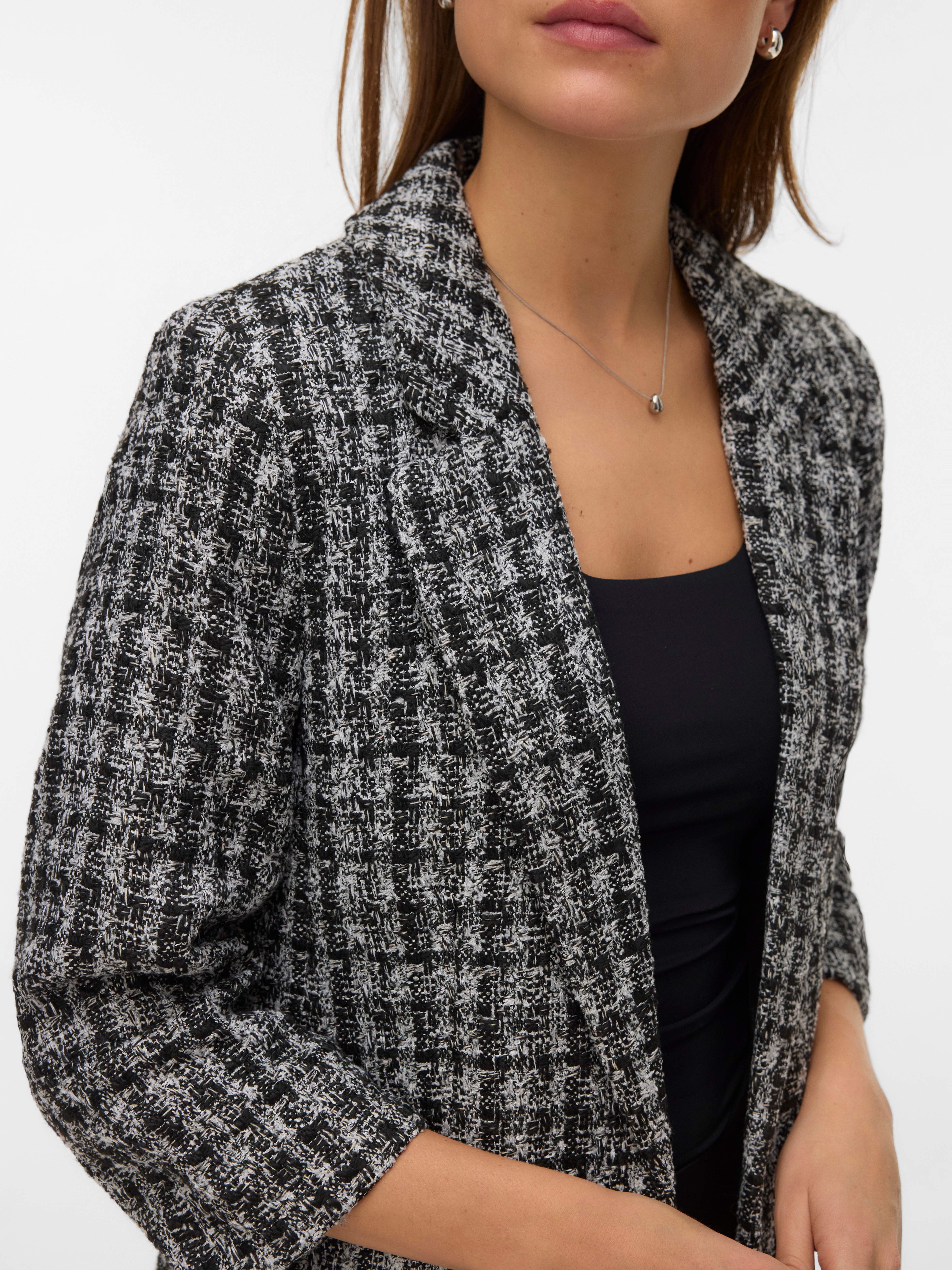 Thumbnail - Vero Moda Longblazer "VMFRIDA LS REGULAR BLAZER NOOS" ohne Verschluss und mit gerafften 3/4 Arm