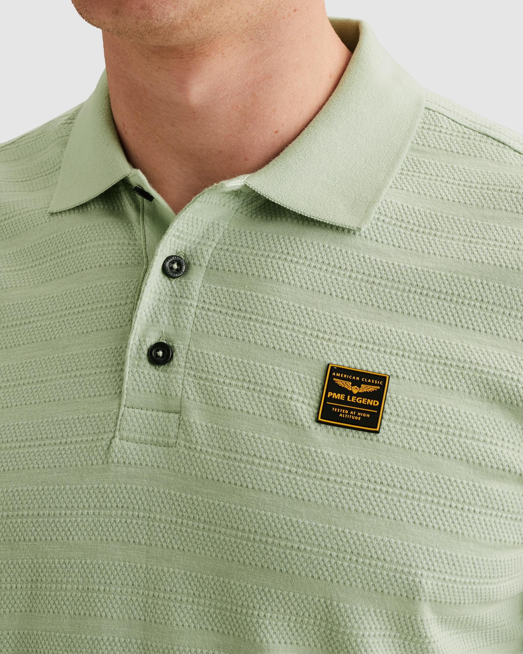 PME LEGEND Poloshirt »Short sleeve polo jacquard jersey stripe« mit Logo Stickerei