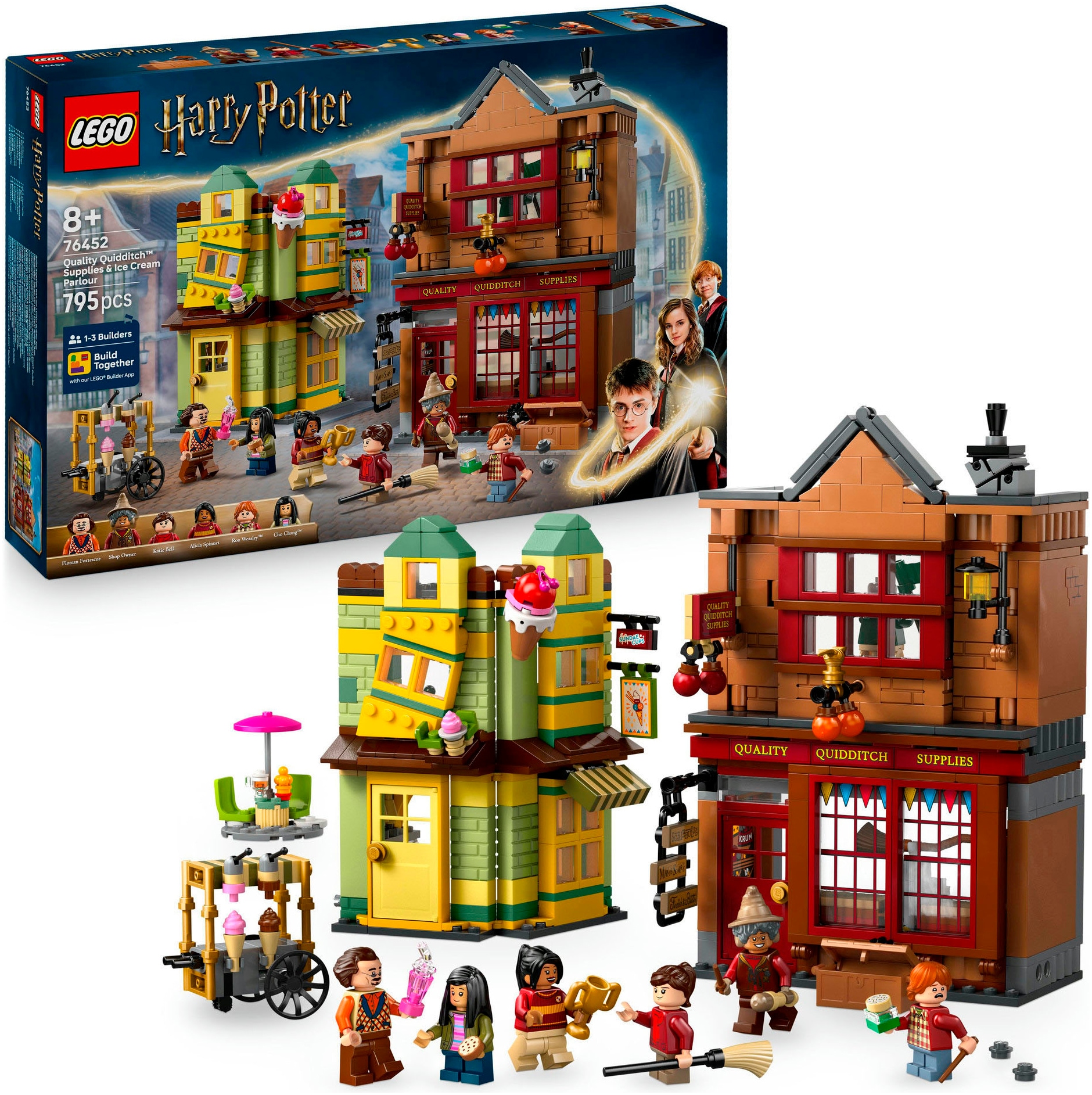LEGO Kinder Konstruktionsspielsteine "Qualität für Quidditch & Fortescues Eissalon (76452)", bunt, Kunststoff, Spielbausteine, LEGO Harry Potter ;