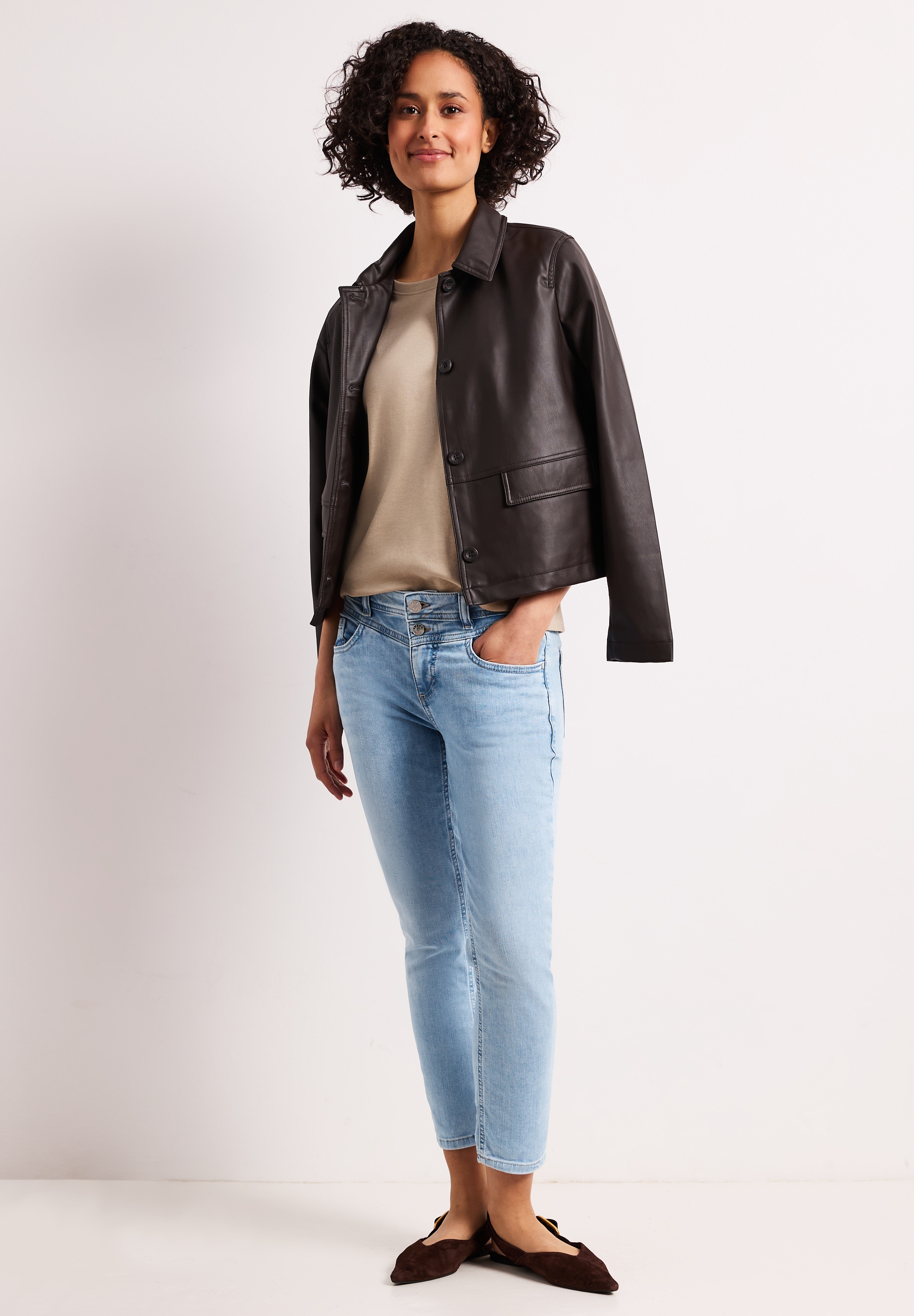 STREET ONE Slim-fit-Jeans Middle Waist