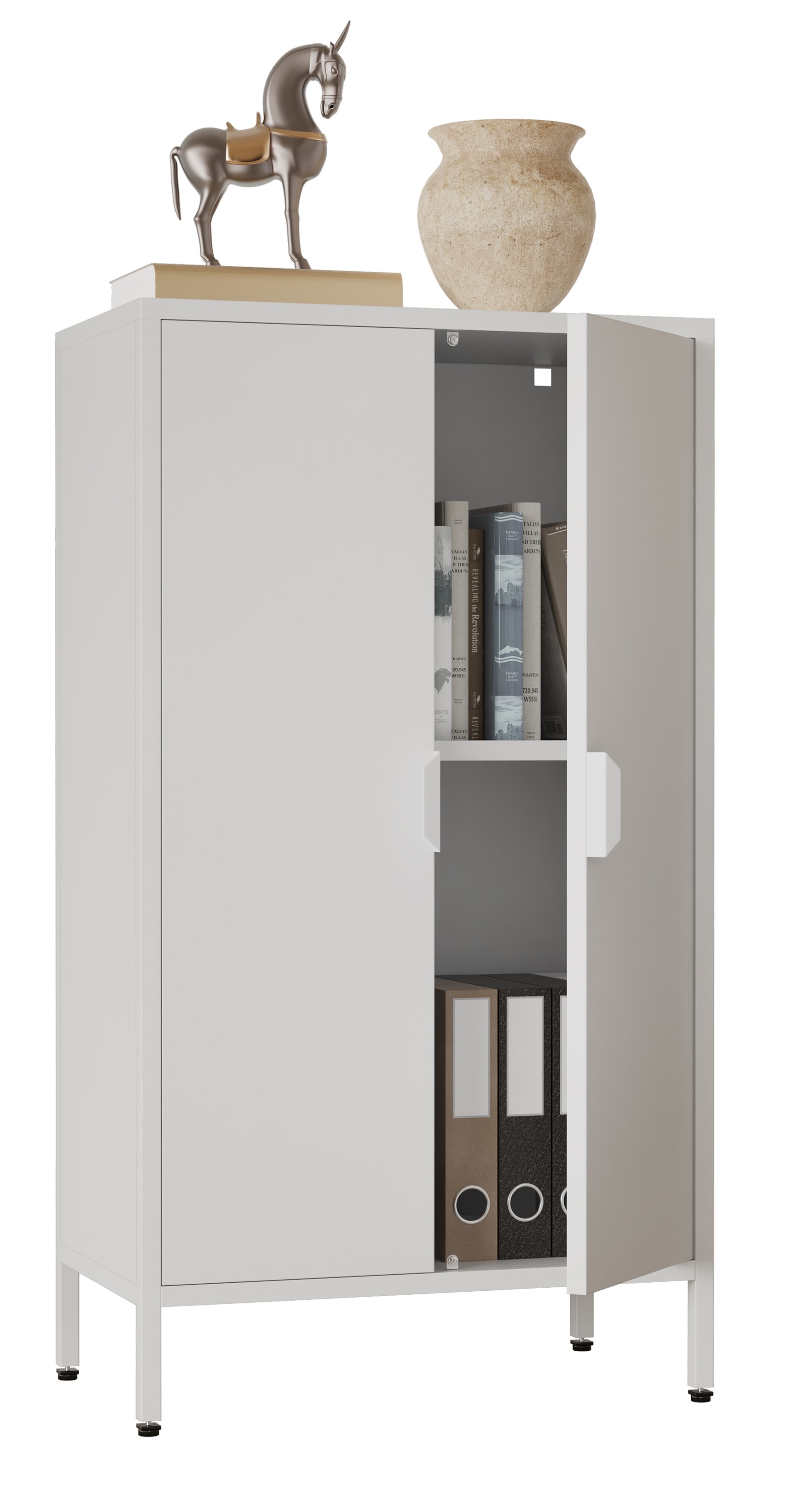 VCM Kommode »Stahl Kommode Sideboard Schrank Drehtüren Flokas M«