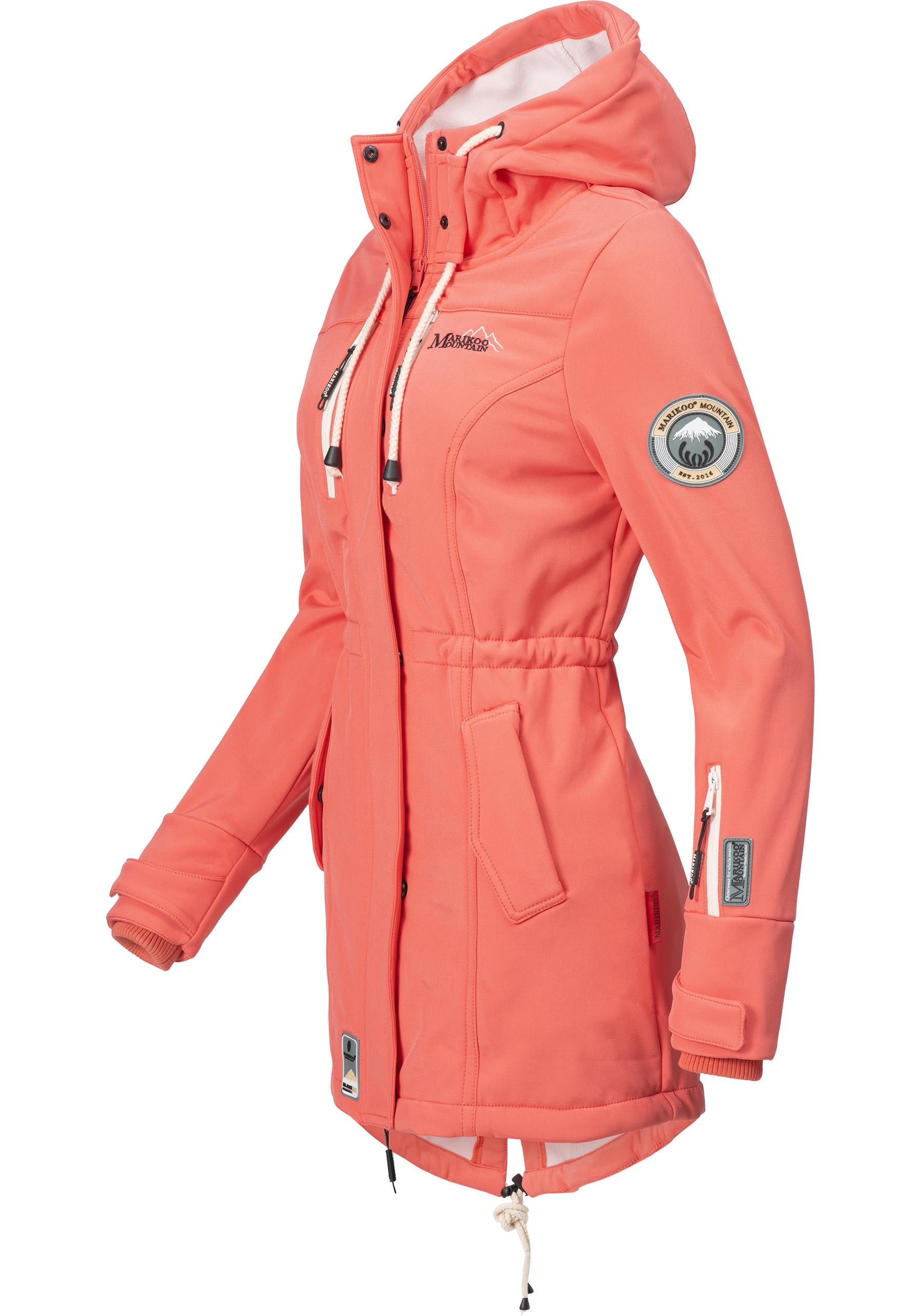 Marikoo Funktionsmantel »Zimtzicke«, Wasserdichter Softshell Parka mit Kapuze