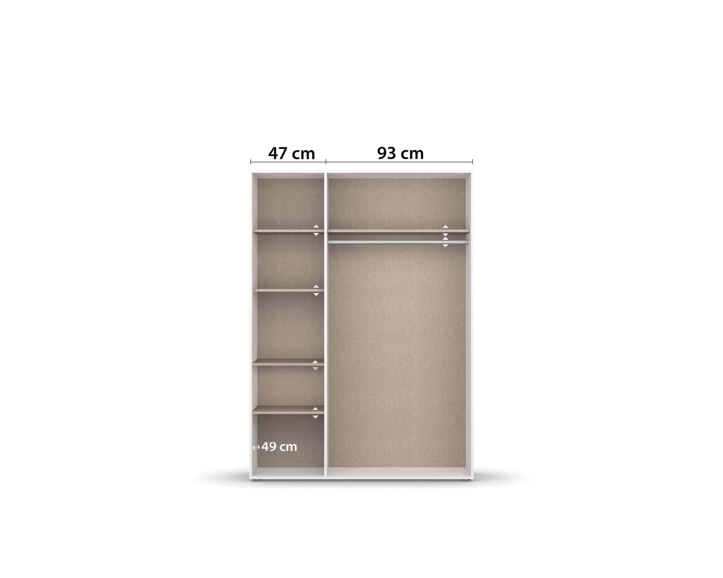 INOSIGN BY RAUCH Kleiderschrank »Schrank Garderobe Schlafzimmer Stauraum PAULLY TOPSELLER Wäscheschrank«, (mit 3 unterschiedlichen Griff-Varianten) 3 Griffvarianten MADE IN GERMANY