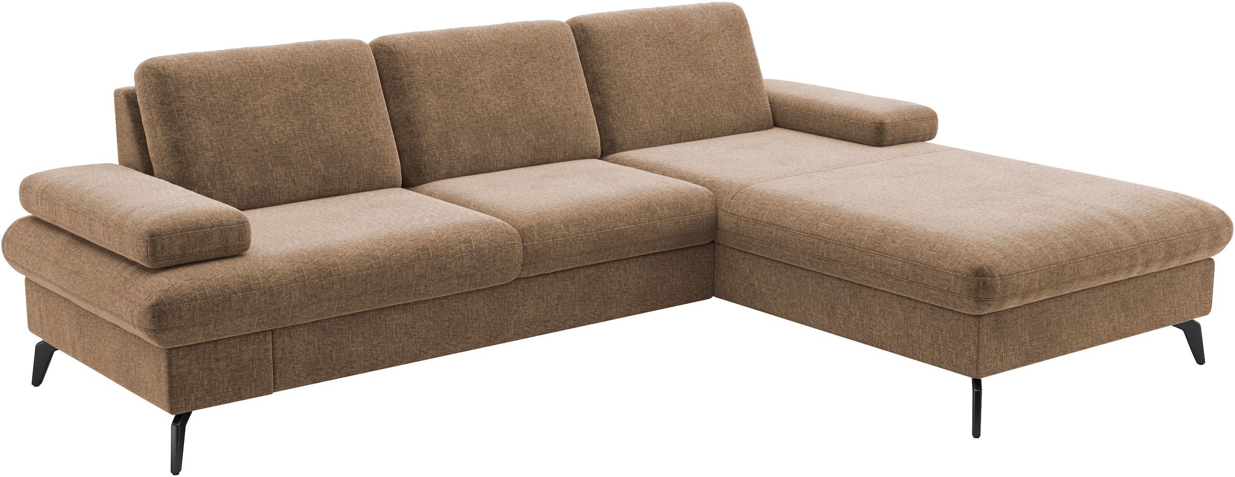 sit&more Ecksofa »Morris Jubi L-Form«, inkl. Armteilfunktion und 1 Zierkissen, wahlweise mit Bettfunktion