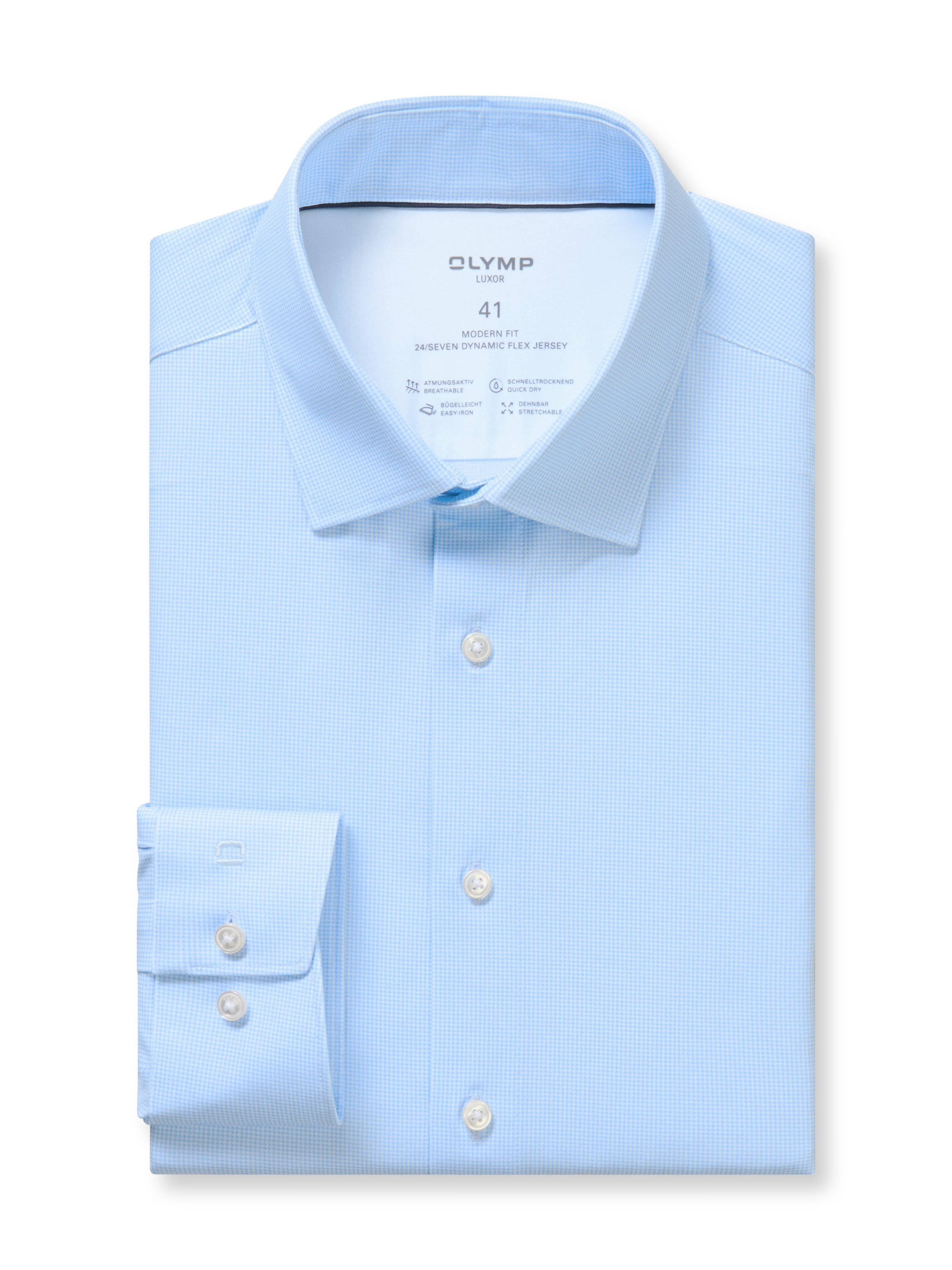 OLYMP Langarmhemd "Luxor 24/Seven" Businesshemd, Jersey, modern fit, New Ke günstig online kaufen