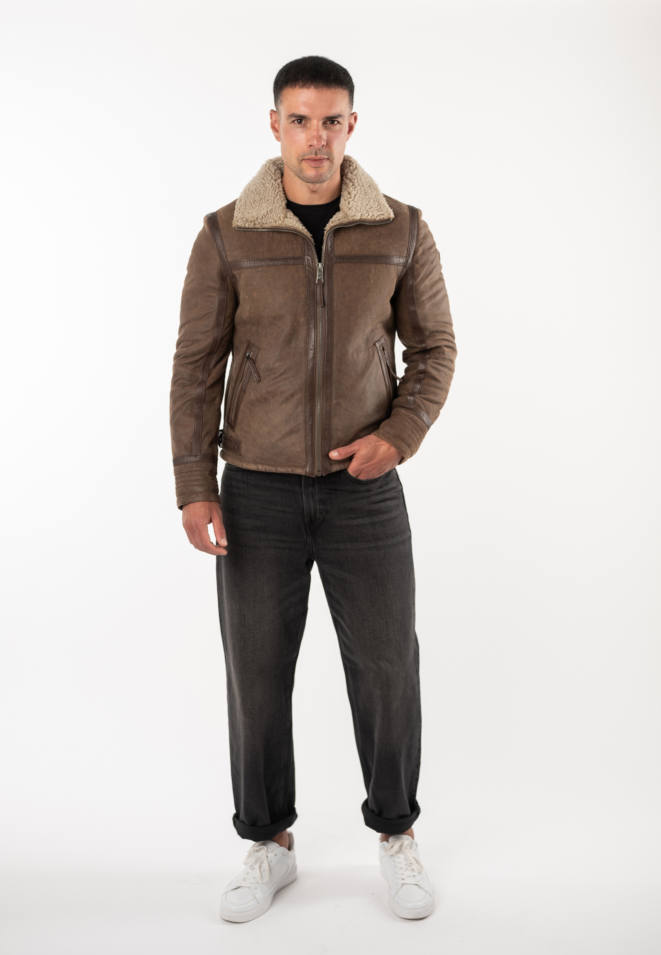 Mauritius Lederjacke »MMArcticon« mit Umlegekragen, Regular Fit