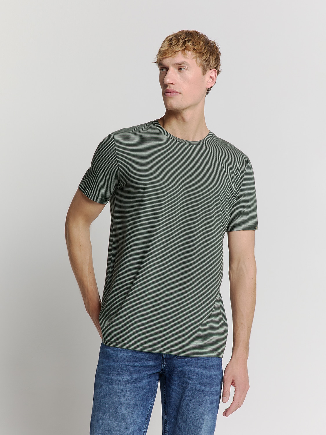 NO EXCESS T-Shirt "No Excess Gestreiftes Crewneck t-shirt" günstig online kaufen