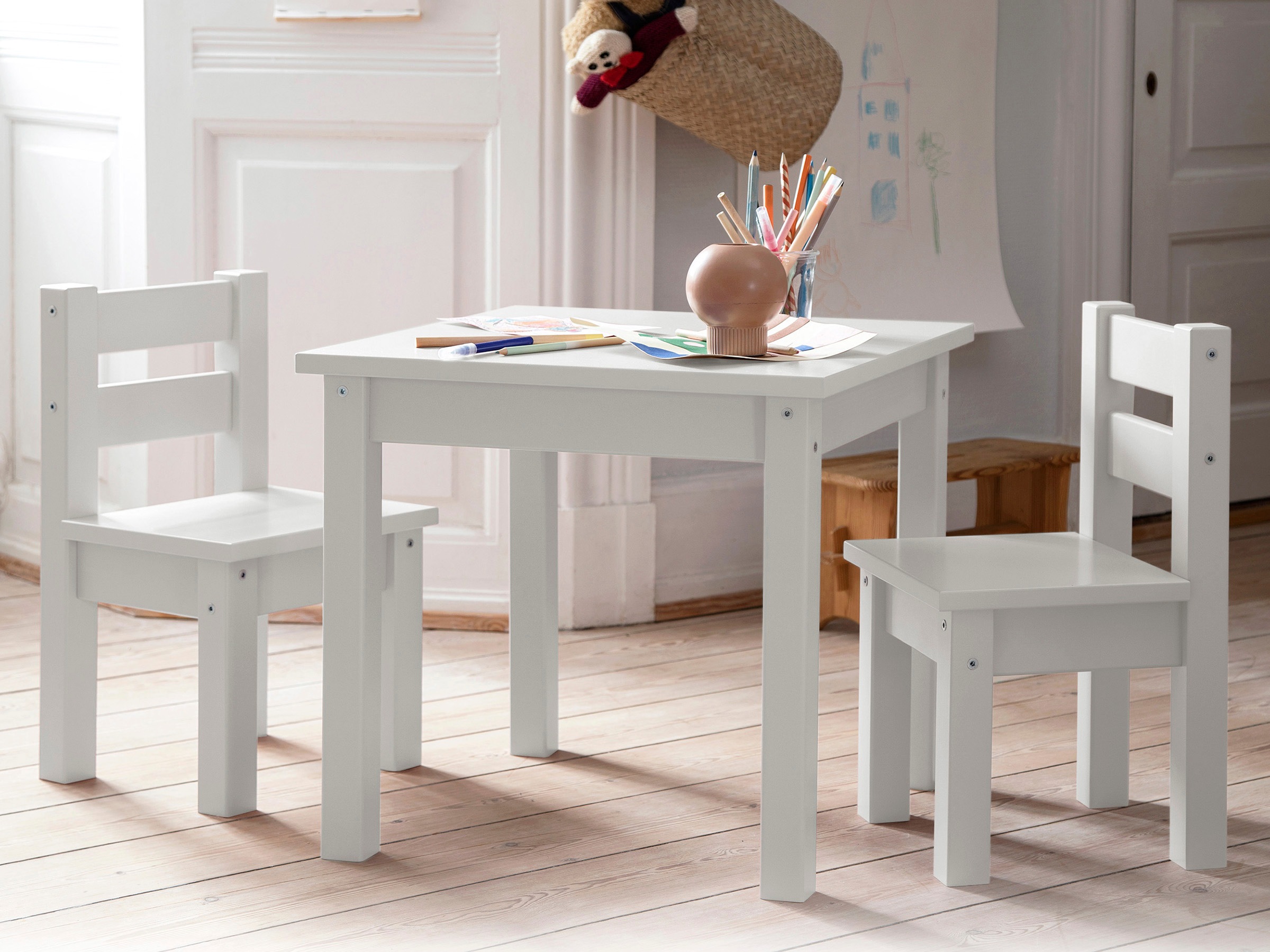 Hoppekids Kindersitzgruppe "MADS Kindersitzgruppe" Set, 1 Tisch, 2 Stühle, günstig online kaufen